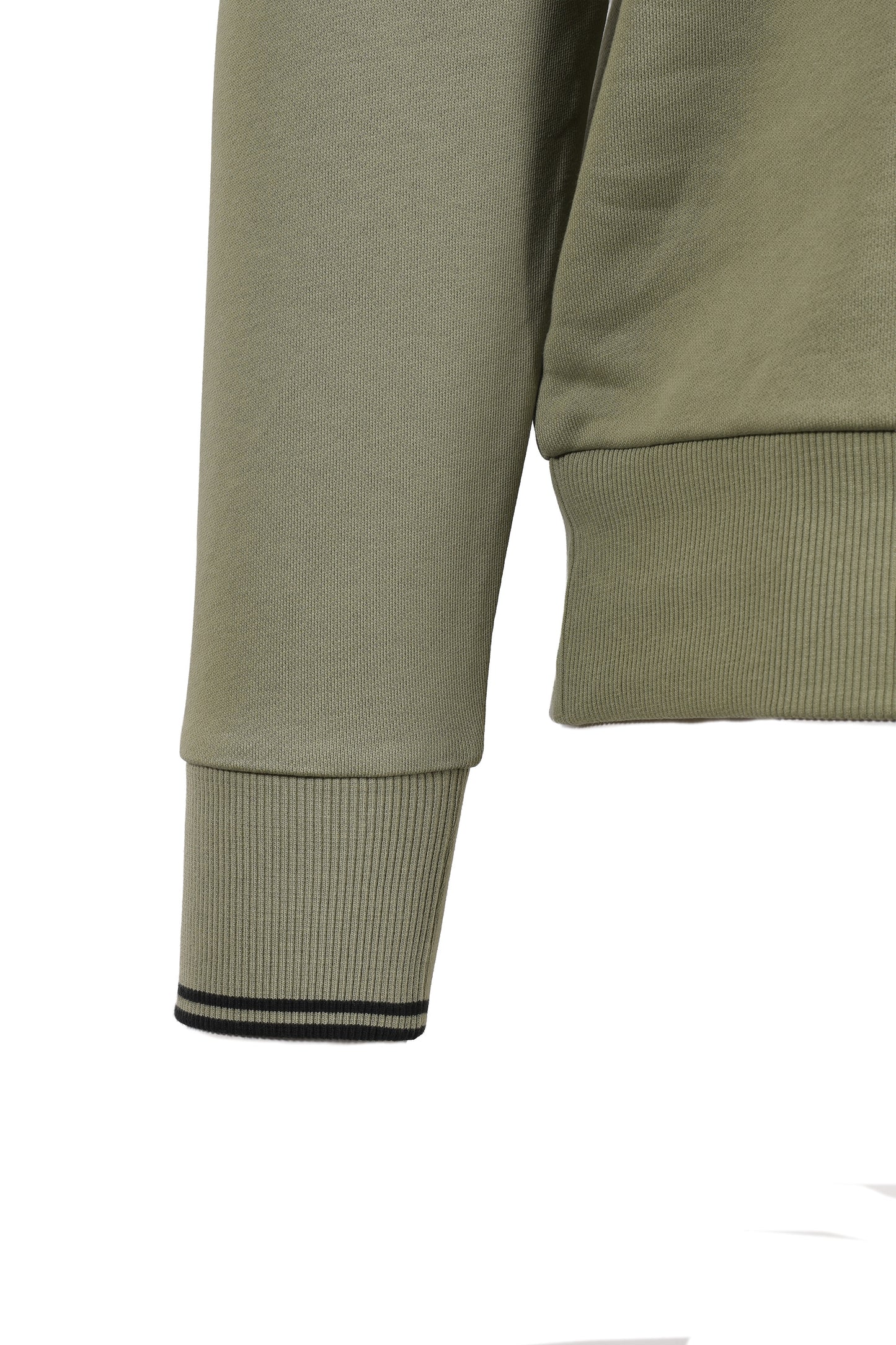 Fred Perry Half Zip Sweatshirt Olive Mint