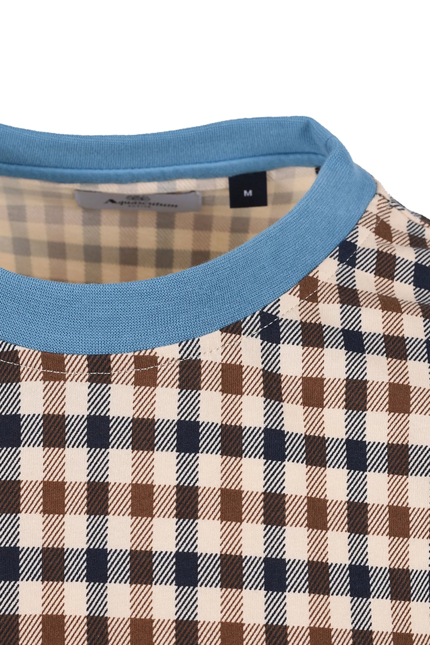 AQUASCUTUM CLUB CHECK T-SHIRT AVIO Aquascutum