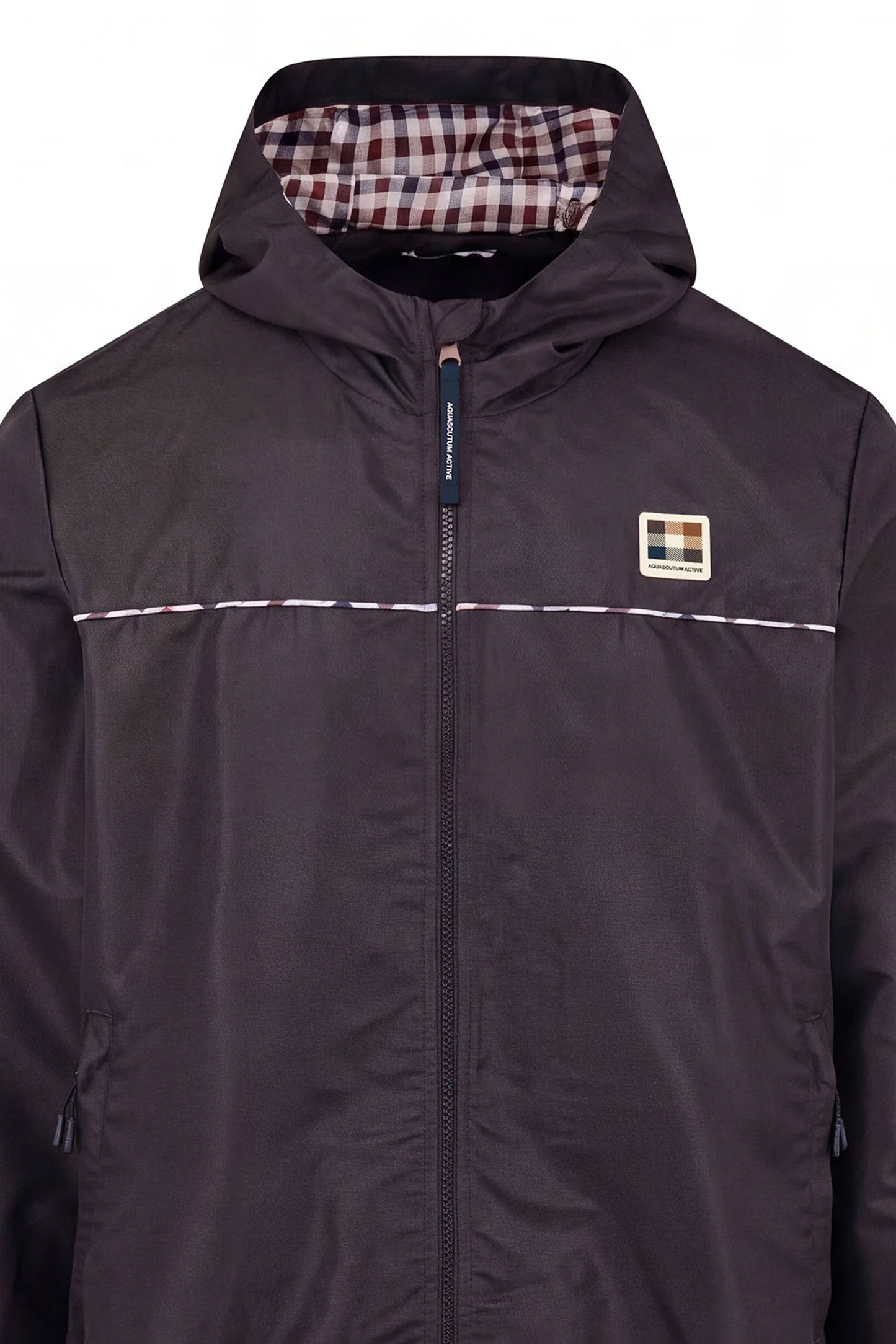 AQUASCUTUM DIAMOND WAVE BADGE TRACKTOP BLACK