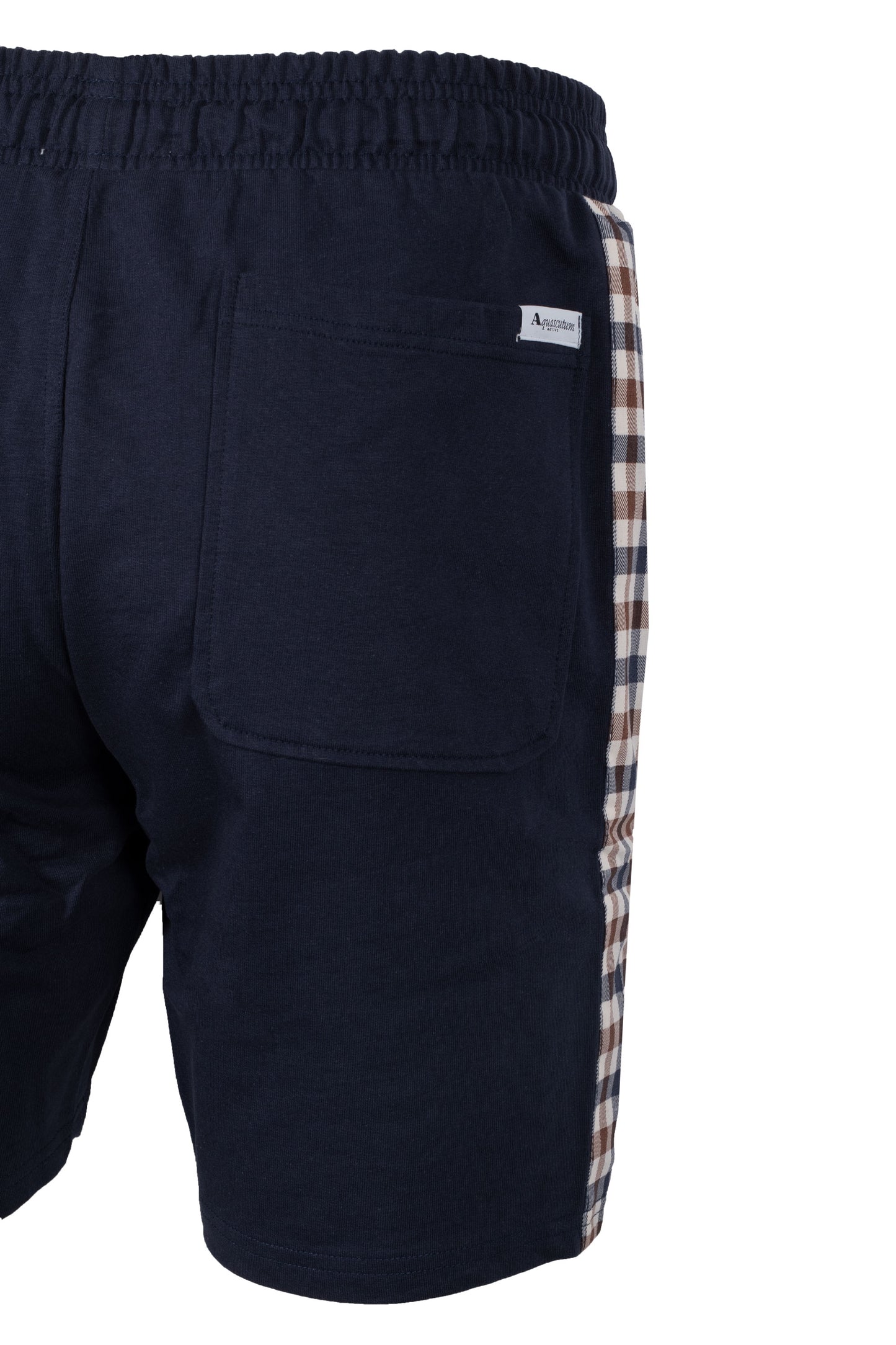Aquascutum Club Check Details Shorts Navy