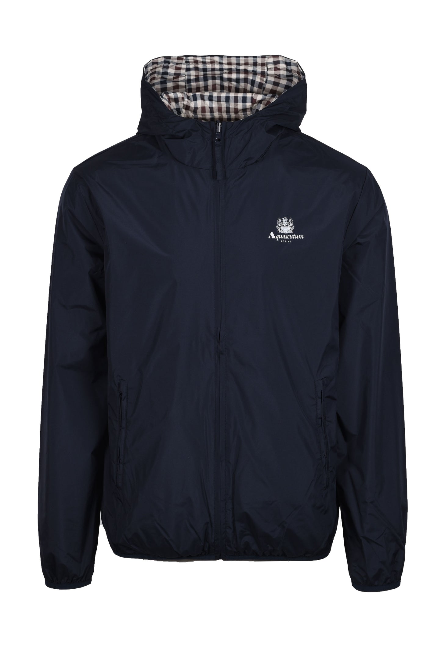 Aquascutum Reversible Hooded Sailor Jacket Navy