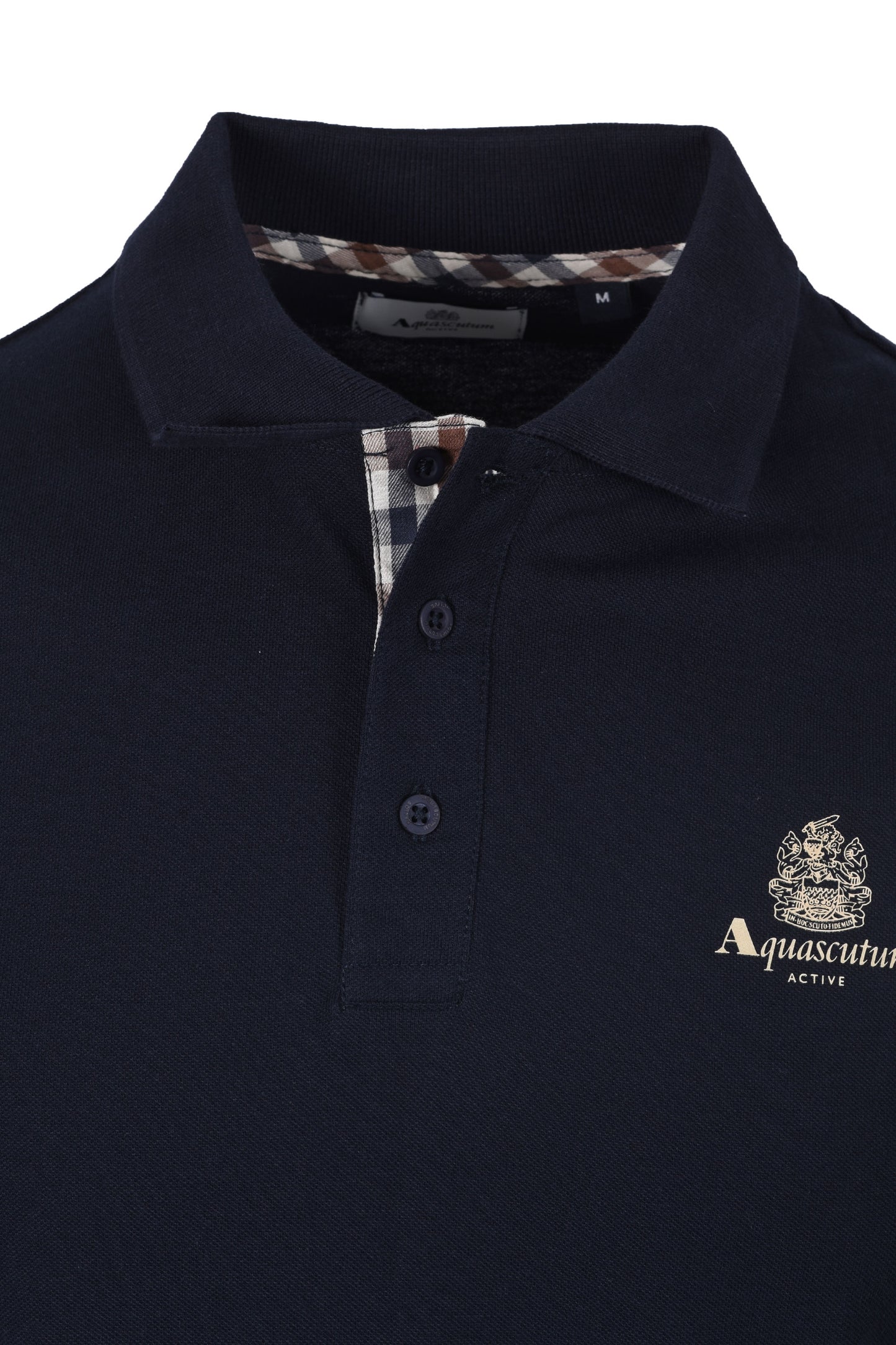Aquascutum Small Logo Piquet Polo Shirt Navy