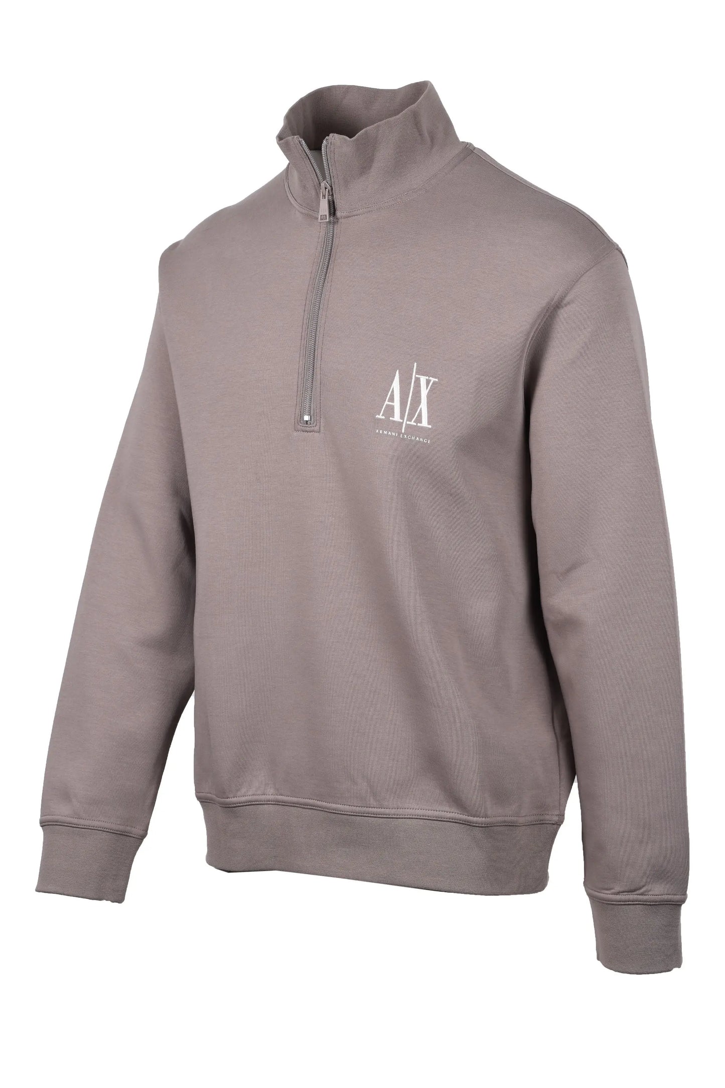 Armani Exchange Half Zip Sweatshirt Driftwood Armani Exchange