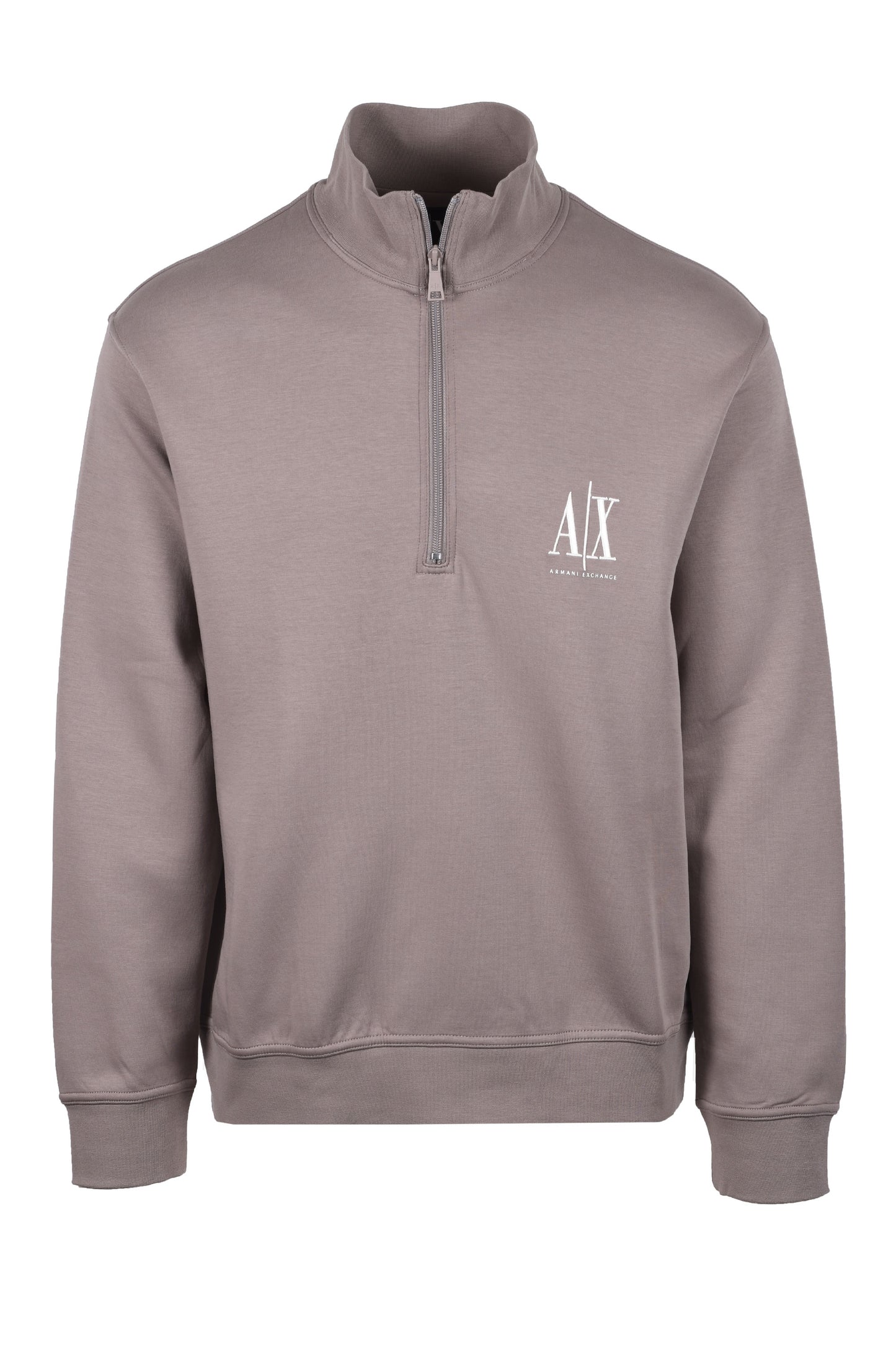 Armani Exchange Half Zip Sweatshirt Driftwood