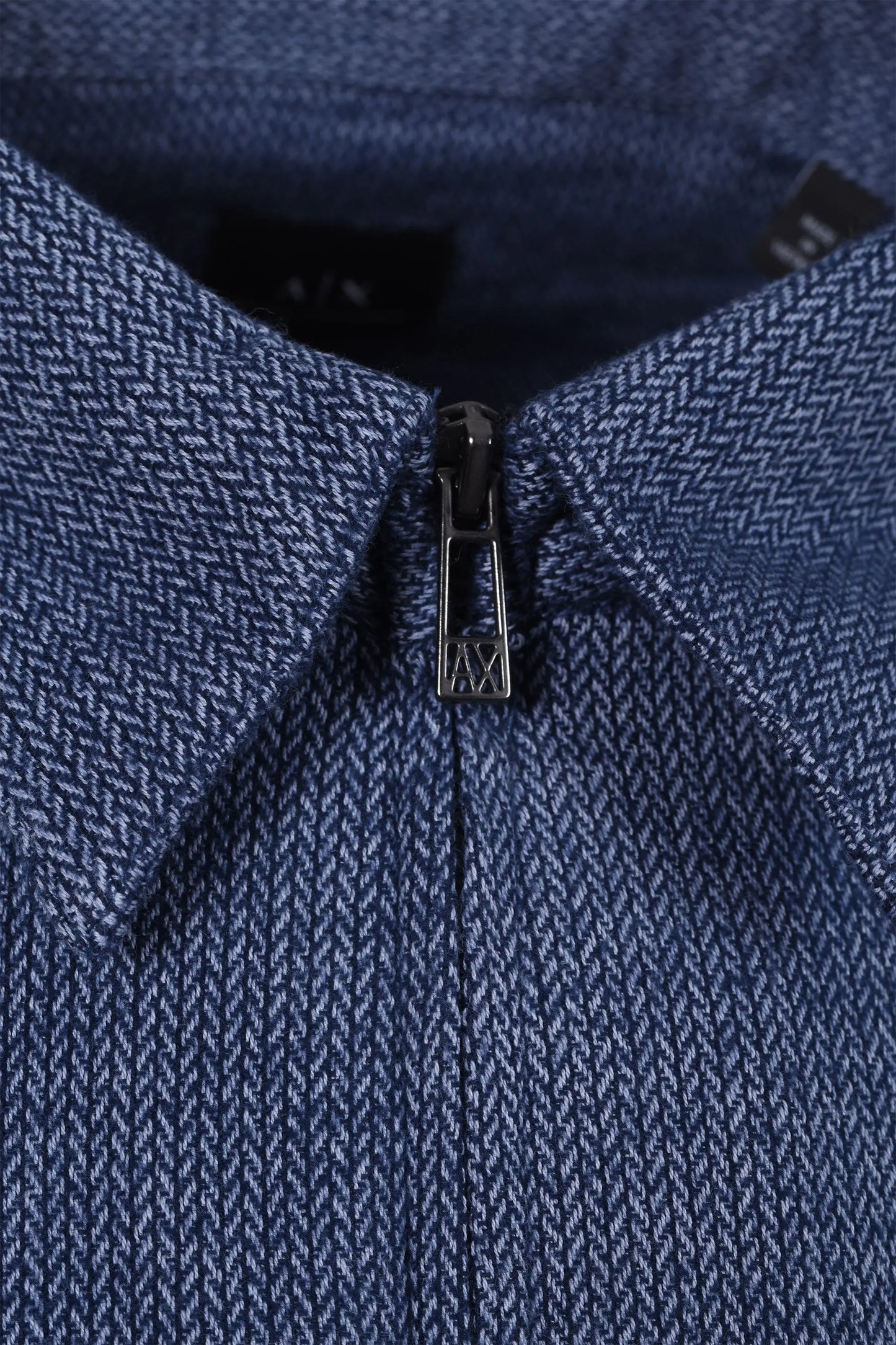 Armani Exchange Overshirt Blue Herringbone Armani Exchange