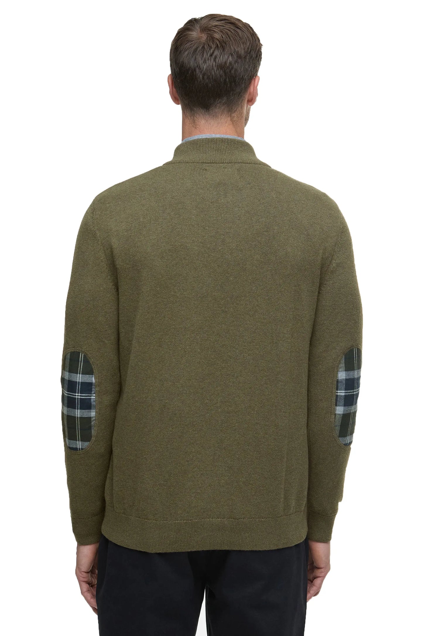 BARBOUR AVOCH HALF ZIP OLIVE MARL Barbour