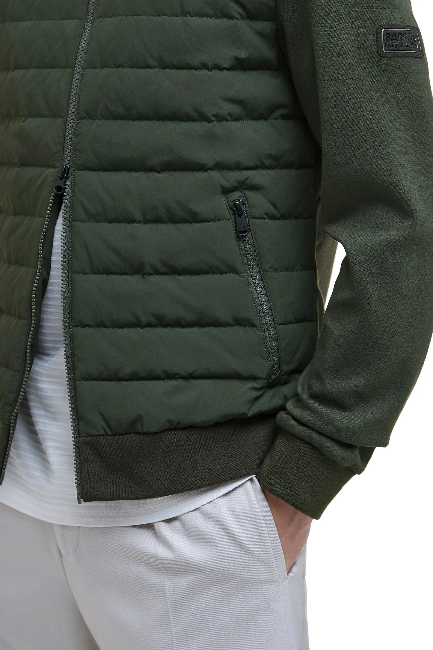 BARBOUR INTERNATIONAL COLLINS QUILTED JACKET SAGE Barbour International