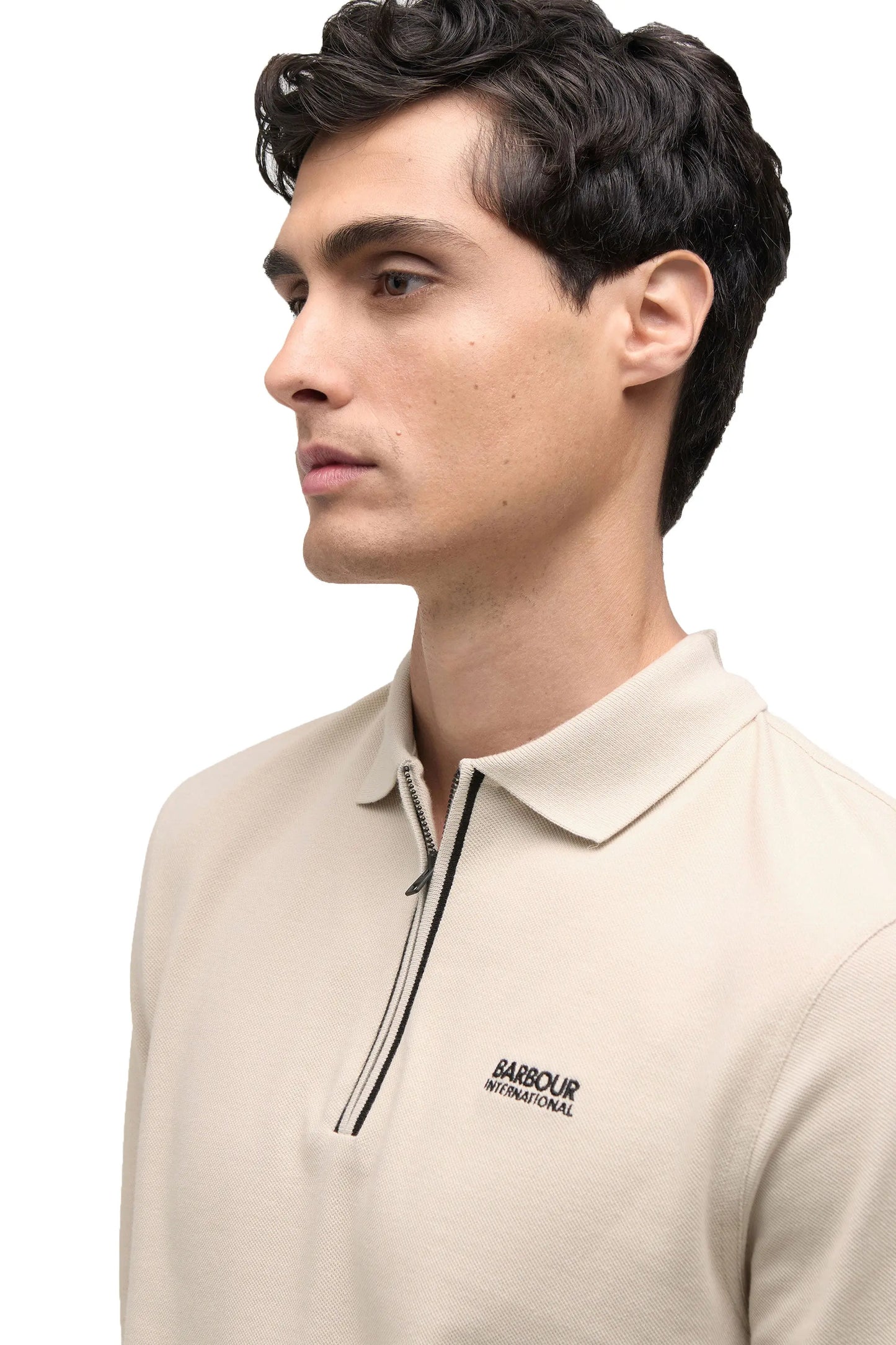 BARBOUR INTERNATIONAL MARSHALL LONG SLEEVE POLO MIST Barbour International