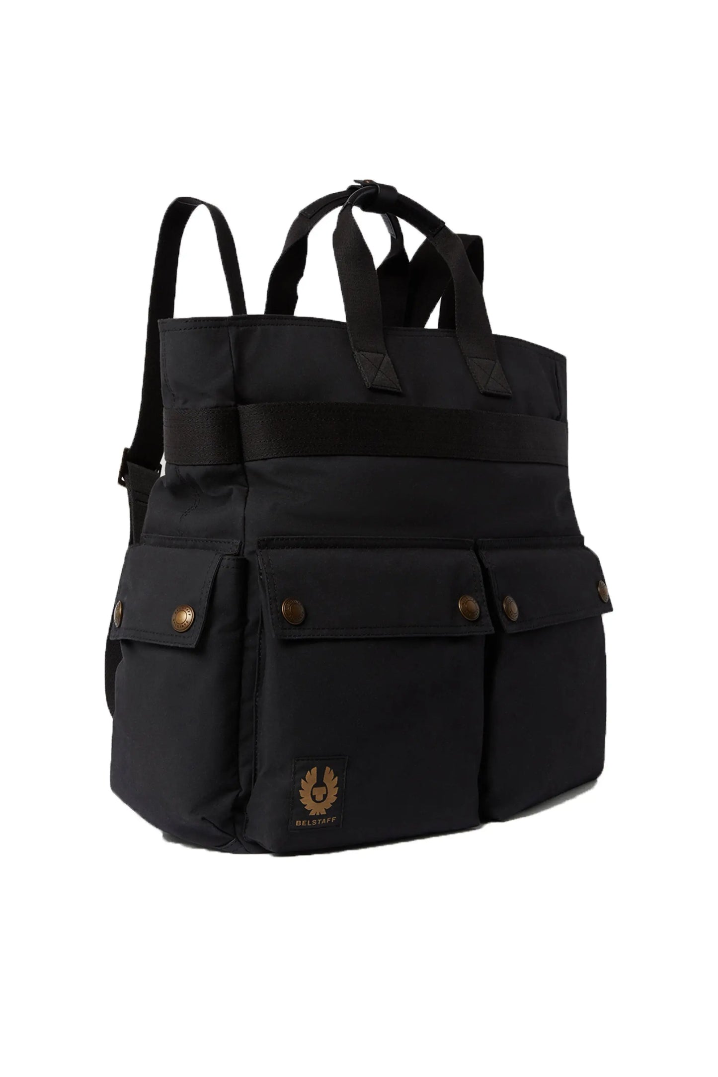 BELSTAFF TRIALMASTER 2-WAY TOTE BAG BLACK Belstaff