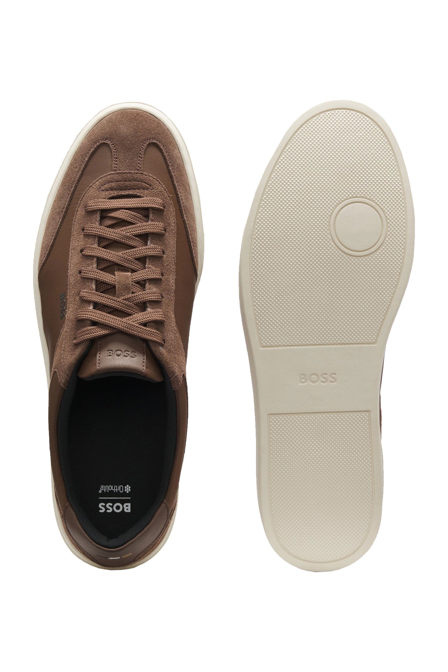 BOSS BLACK KIERAN TENN TRAINER DARK BROWN Boss Black Michael Stewart Menswear Trainers