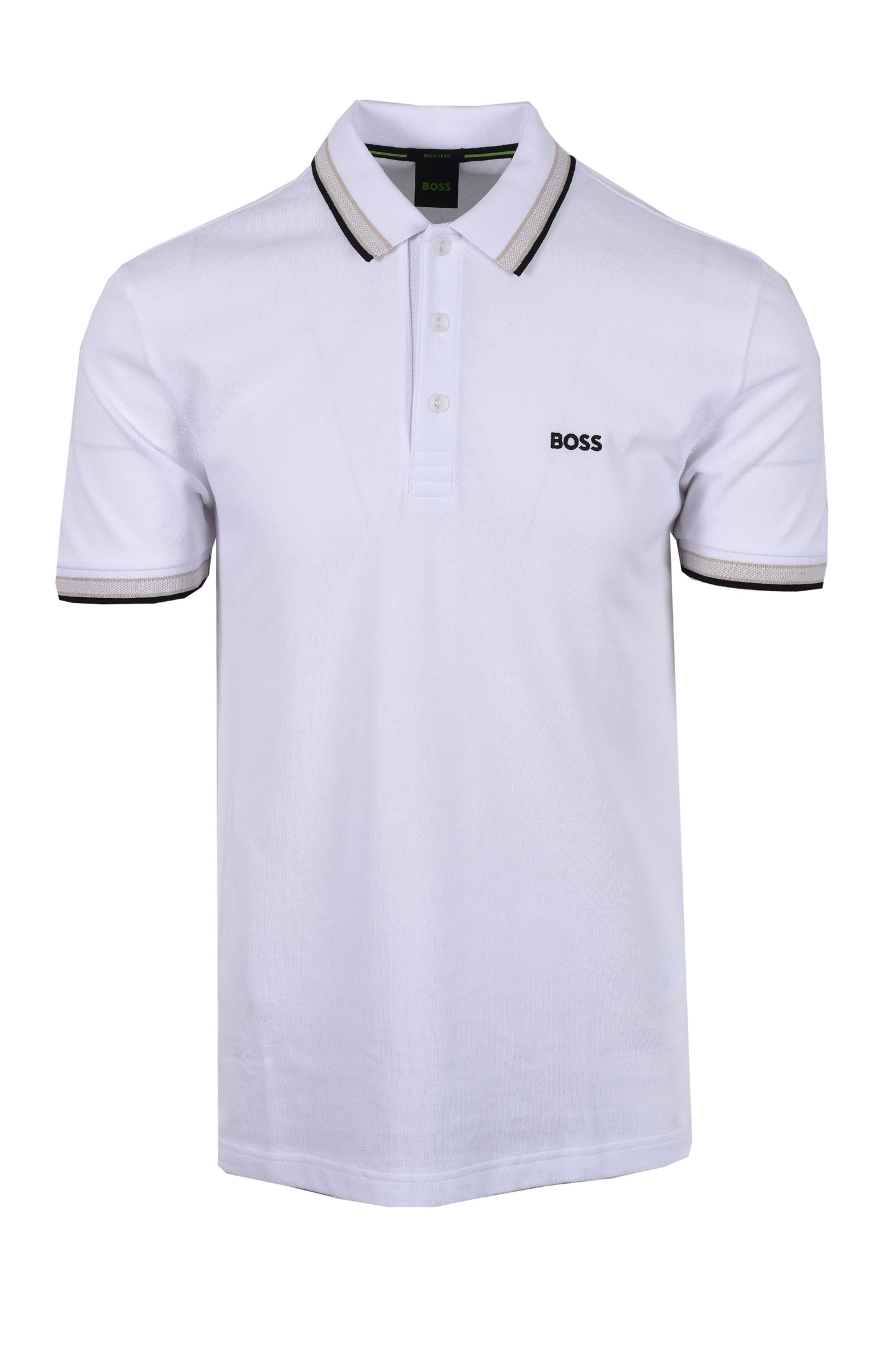 BOSS Green Paddy Polo Shirt White