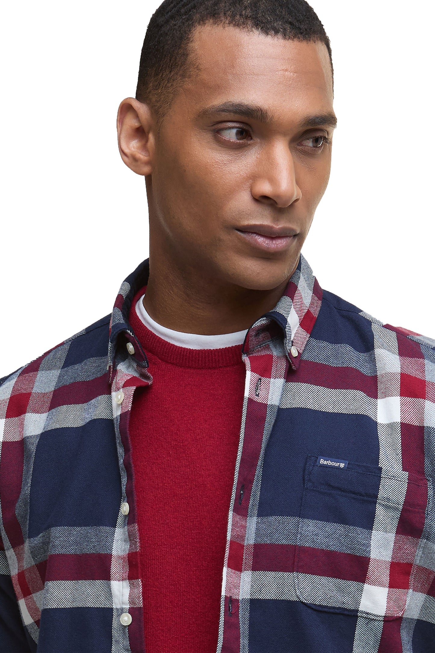 Barbour Folley Shirt Navy/Red
