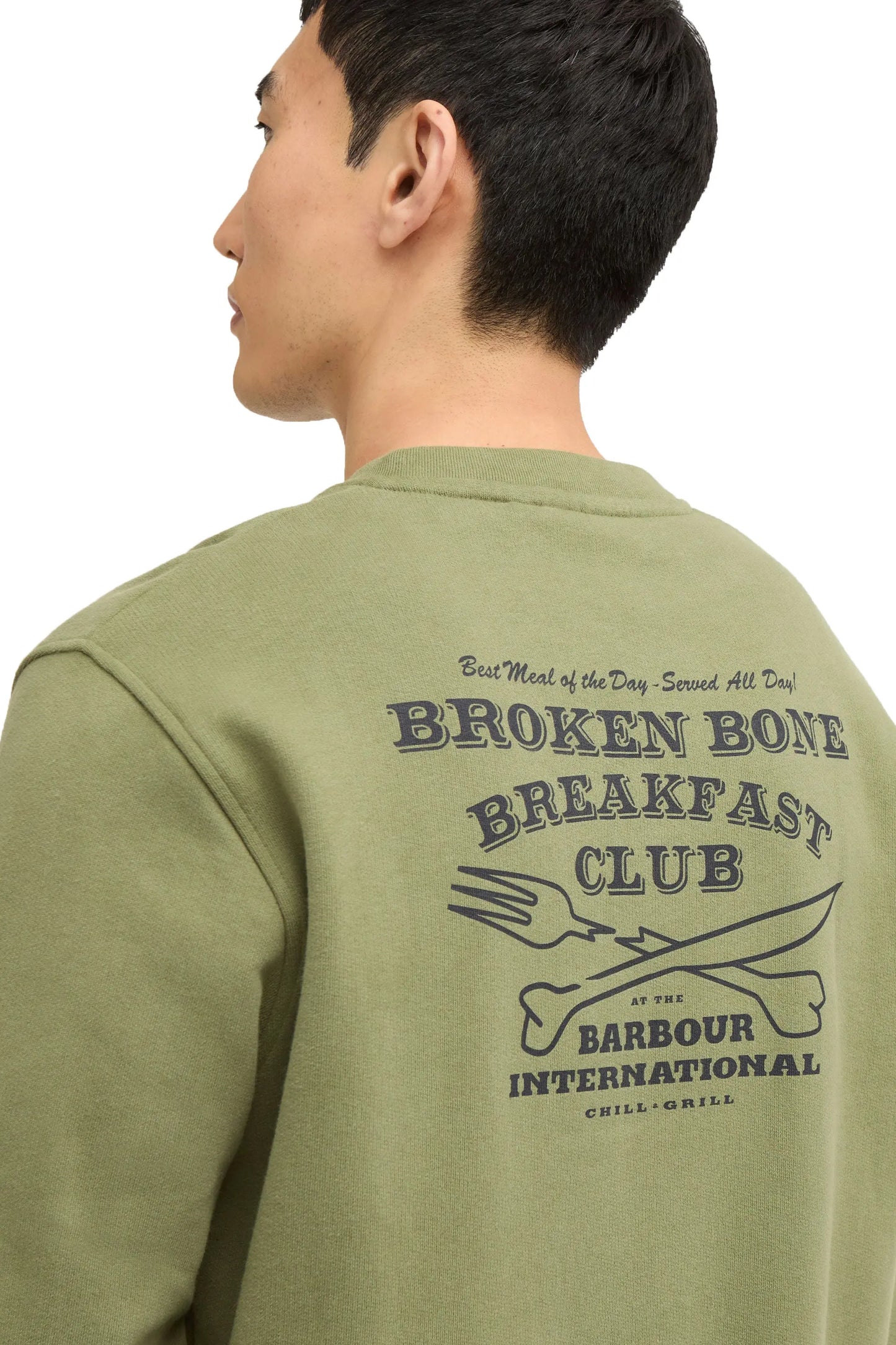 Barbour International STAITHES SWEATSHIRT OLIVINE Barbour International
