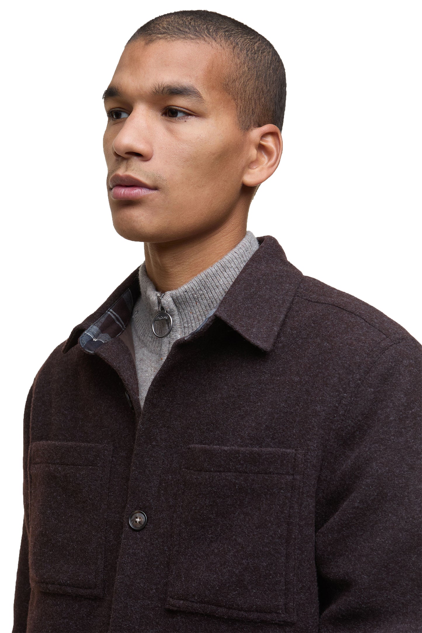 Barbour Marlow Overshirt Dark Oak