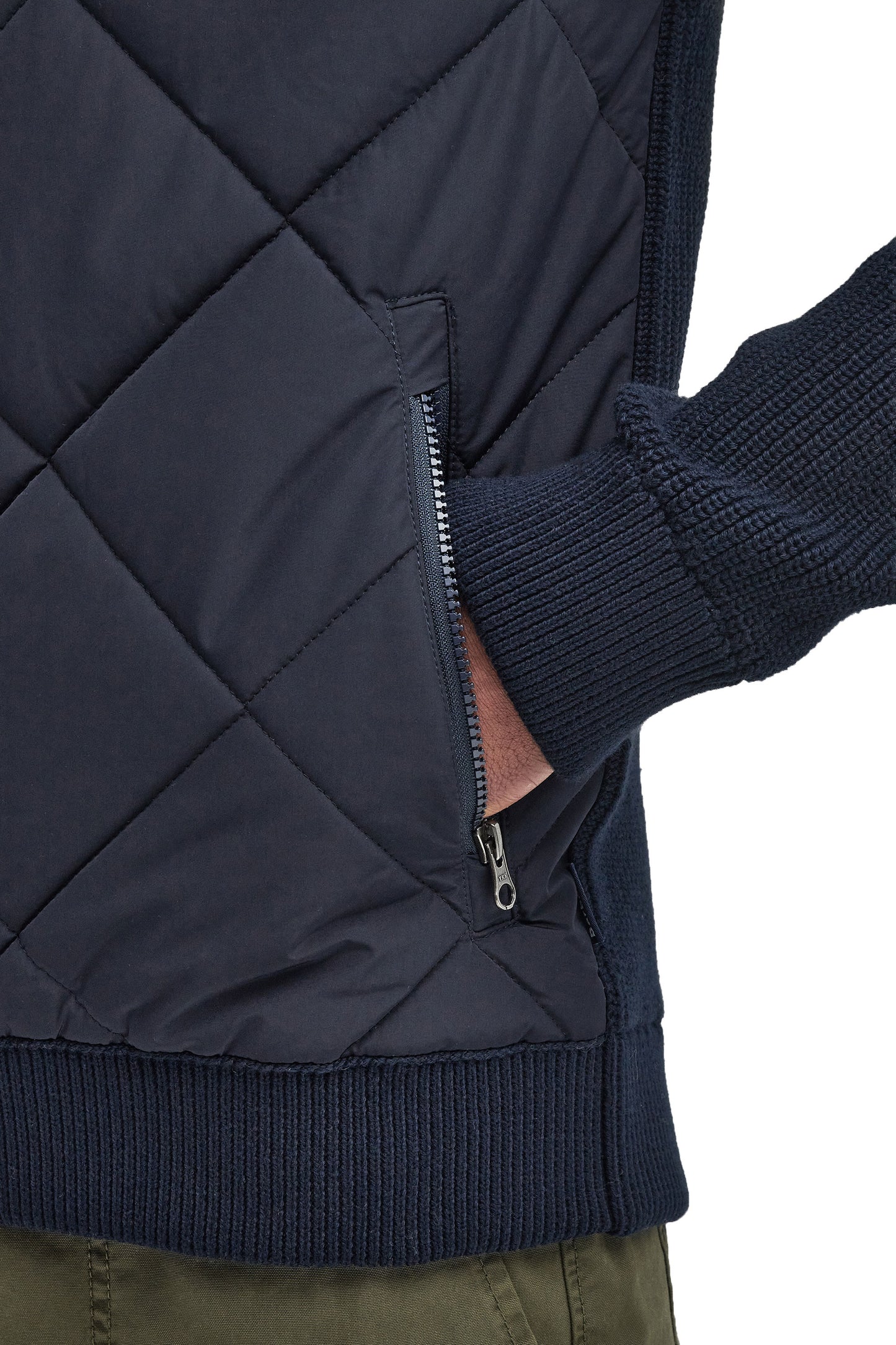 Barbour Newland Zip Knitted Jumper Navy