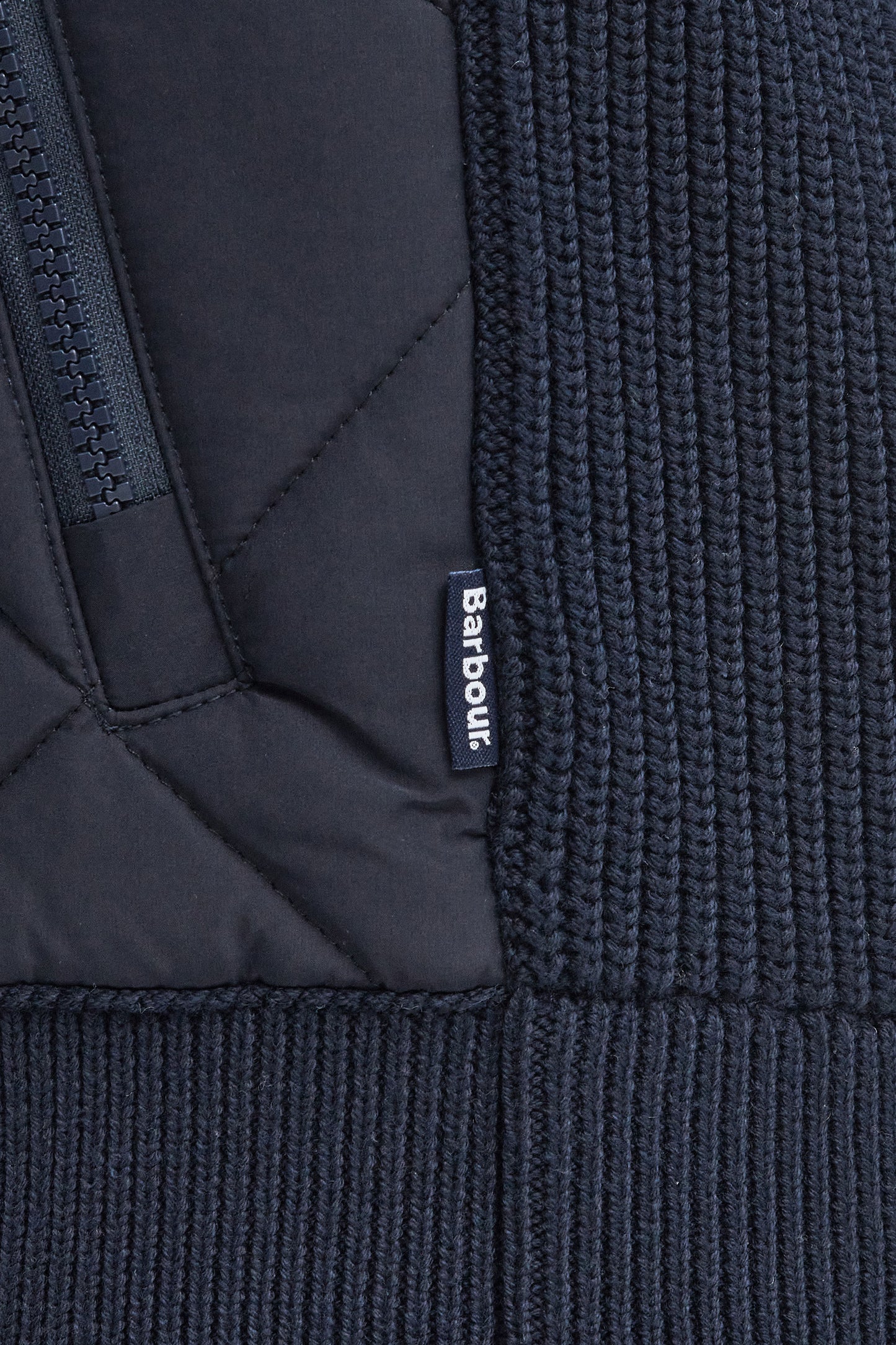 Barbour Newland Zip Knitted Jumper Navy