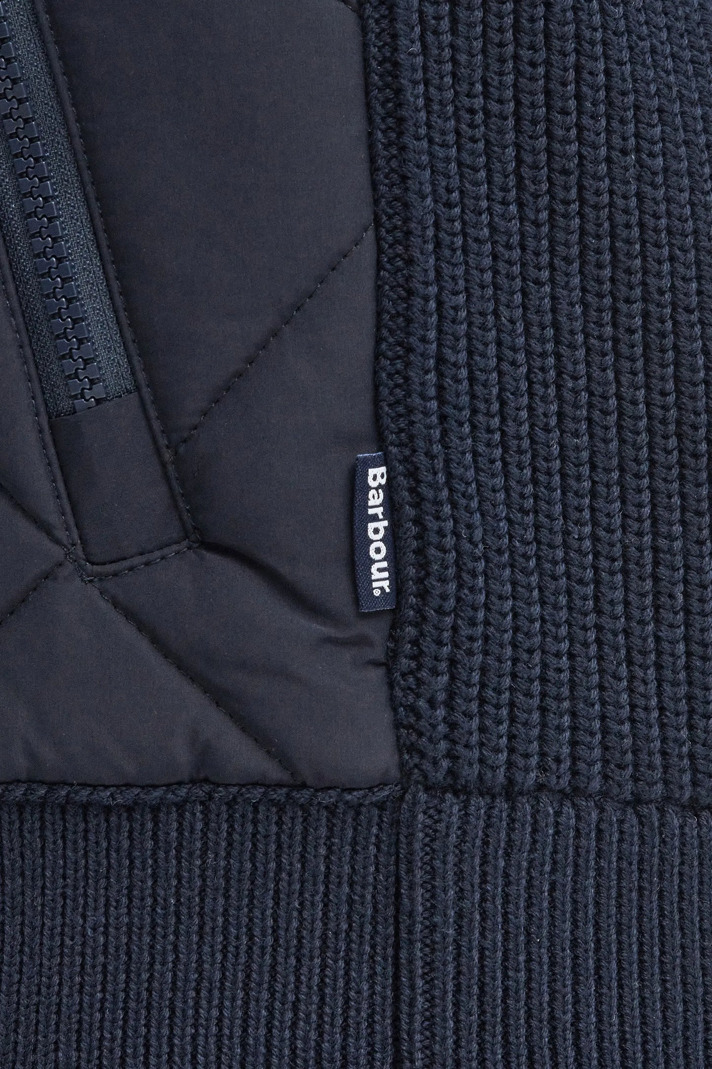 Barbour Newland Zip Knitted Jumper Navy Barbour