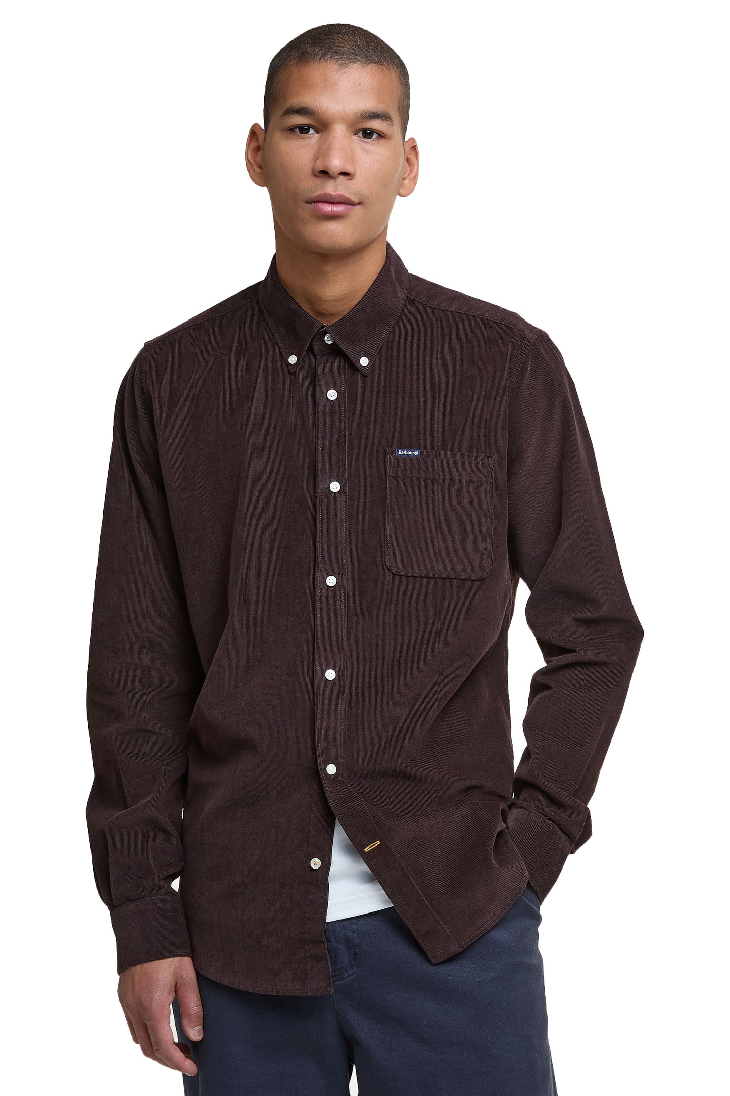 Barbour Ramsey Corduroy Shirt Dark Oak