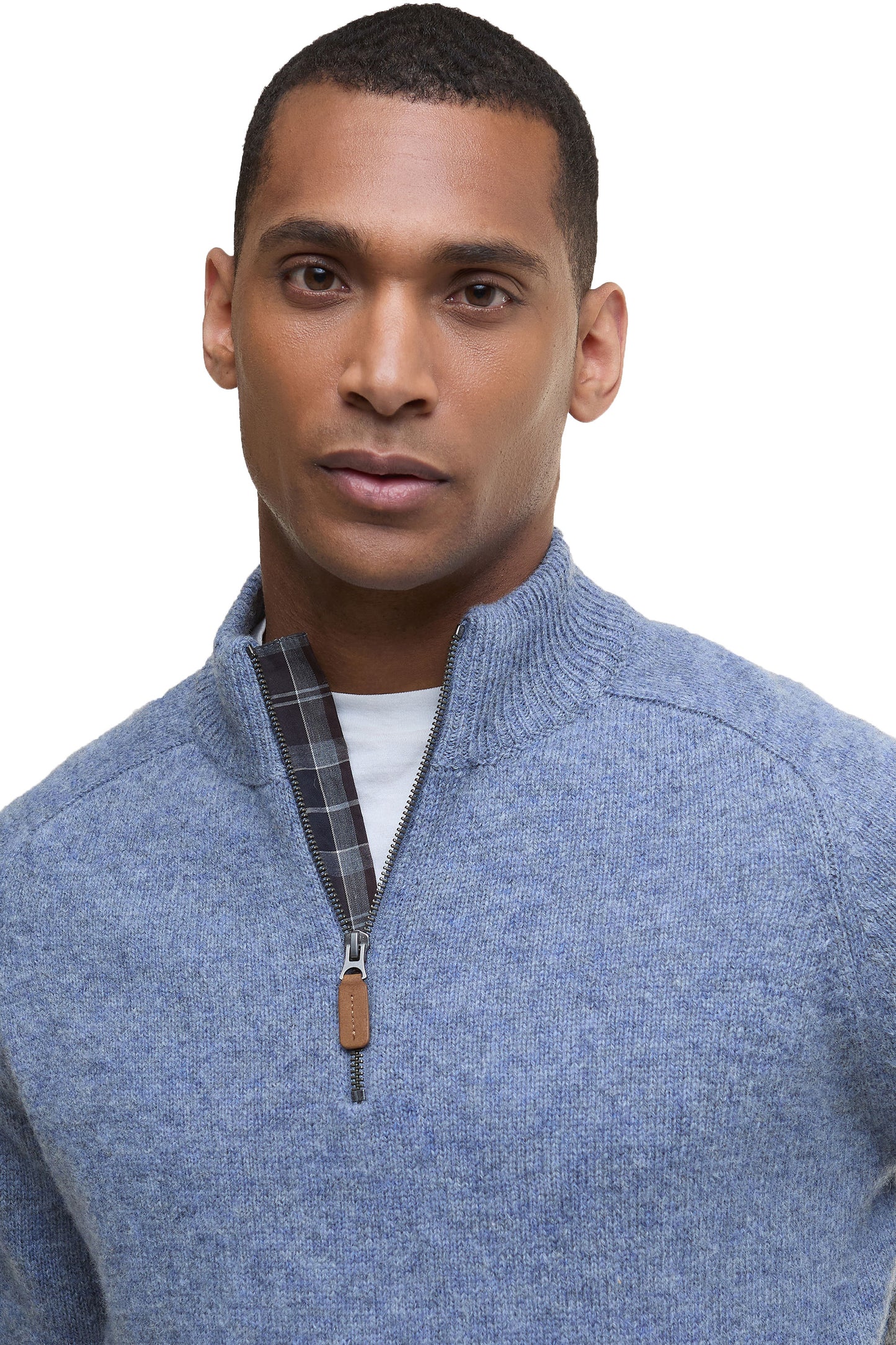 Barbour Talder Half Zip Light Blue