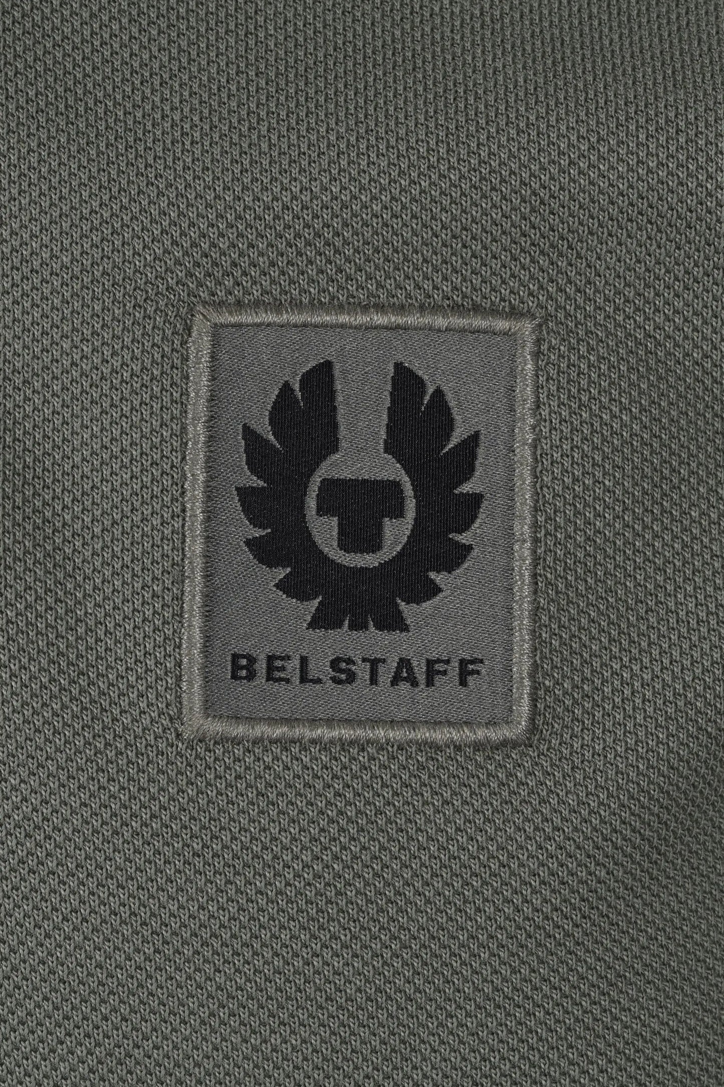Belstaff Long Sleeved Polo Shirt Sage Green Belstaff