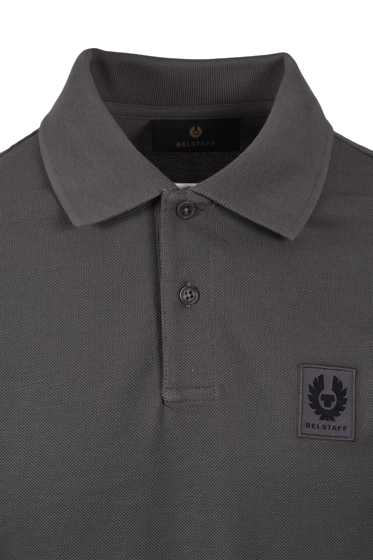 Belstaff Long Sleeved Polo Shirt Tornado Grey