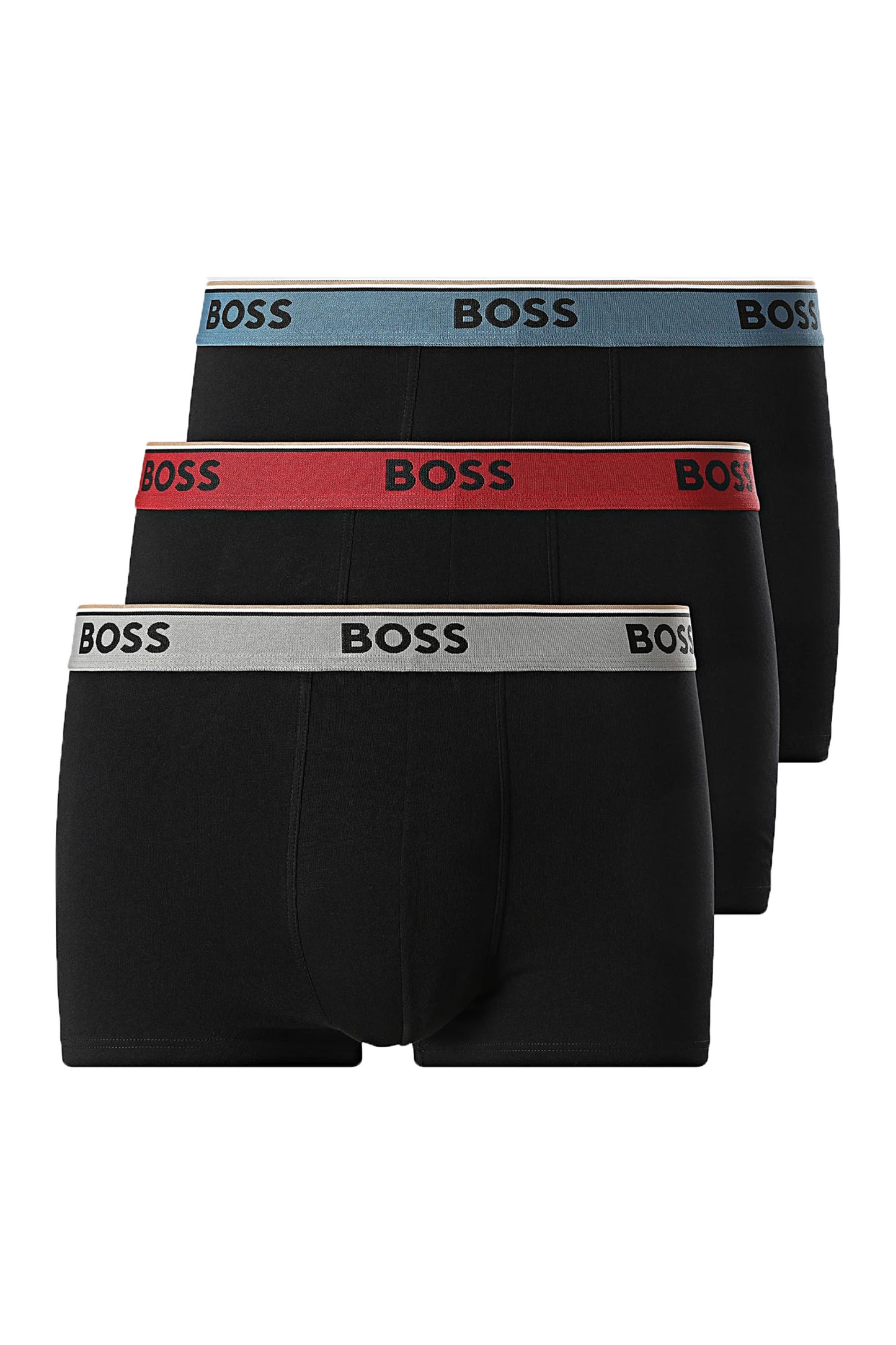 Boss 3P Power Trunk Boxer Briefs Grey/Blue/Red