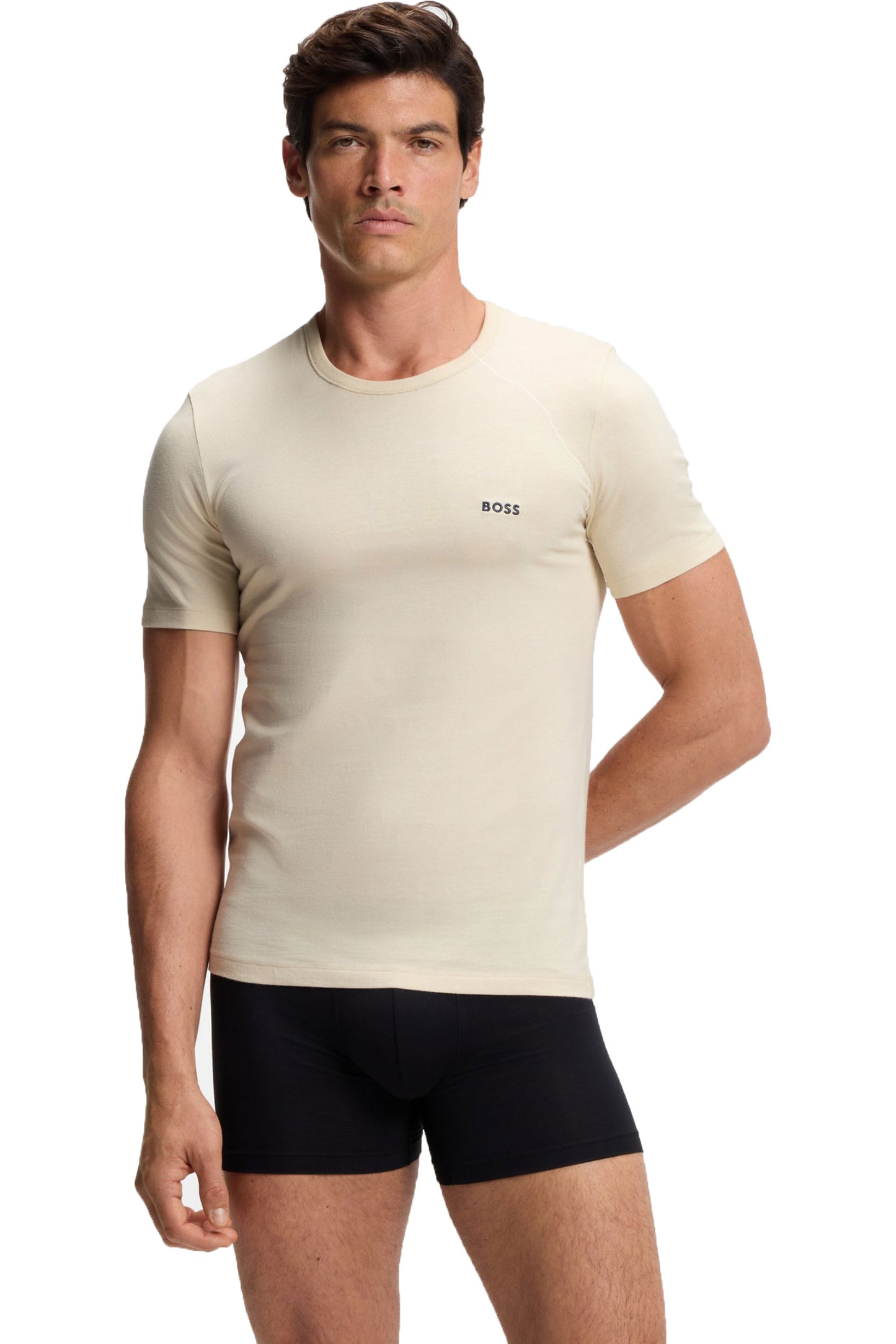 Boss Black 3 Pack T-Shirts Black/Navy/Beige