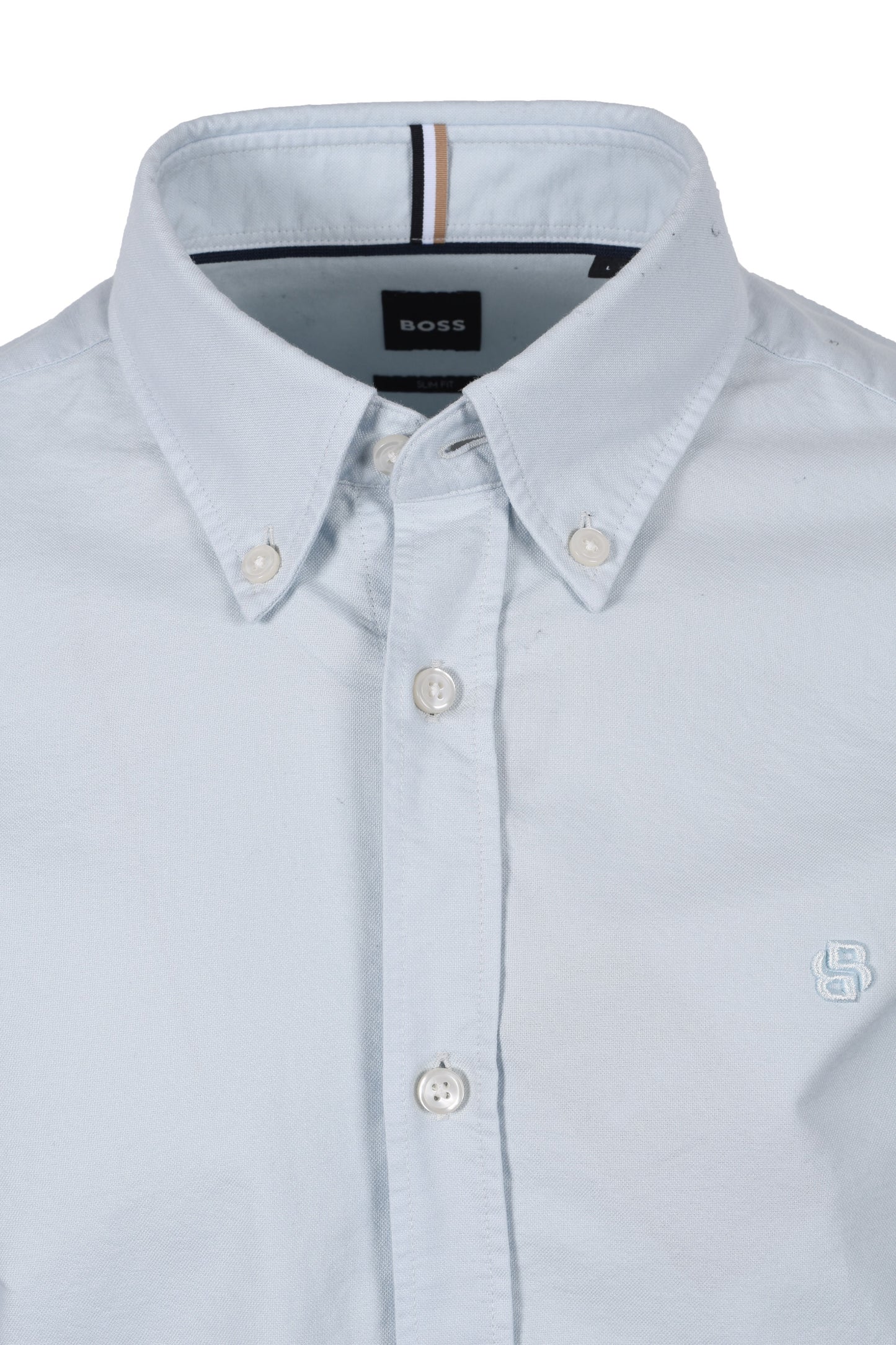 Boss Black H Roan Casual Oxford Shirt Open Blue