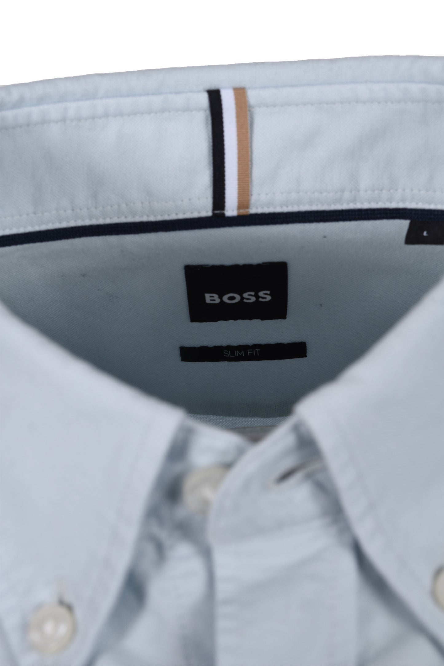Boss Black H Roan Casual Oxford Shirt Open Blue