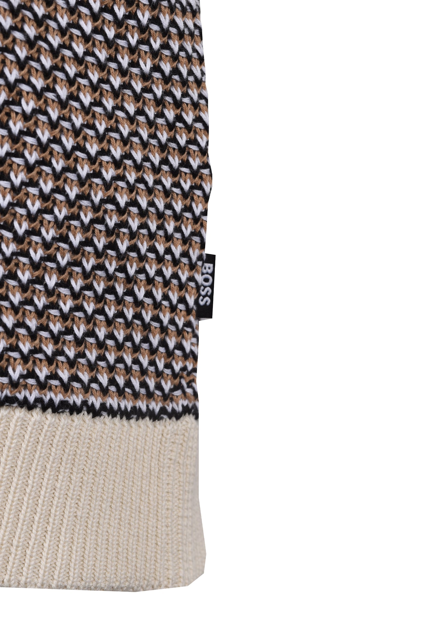 Boss Black Iconico Knitted Polo Open White