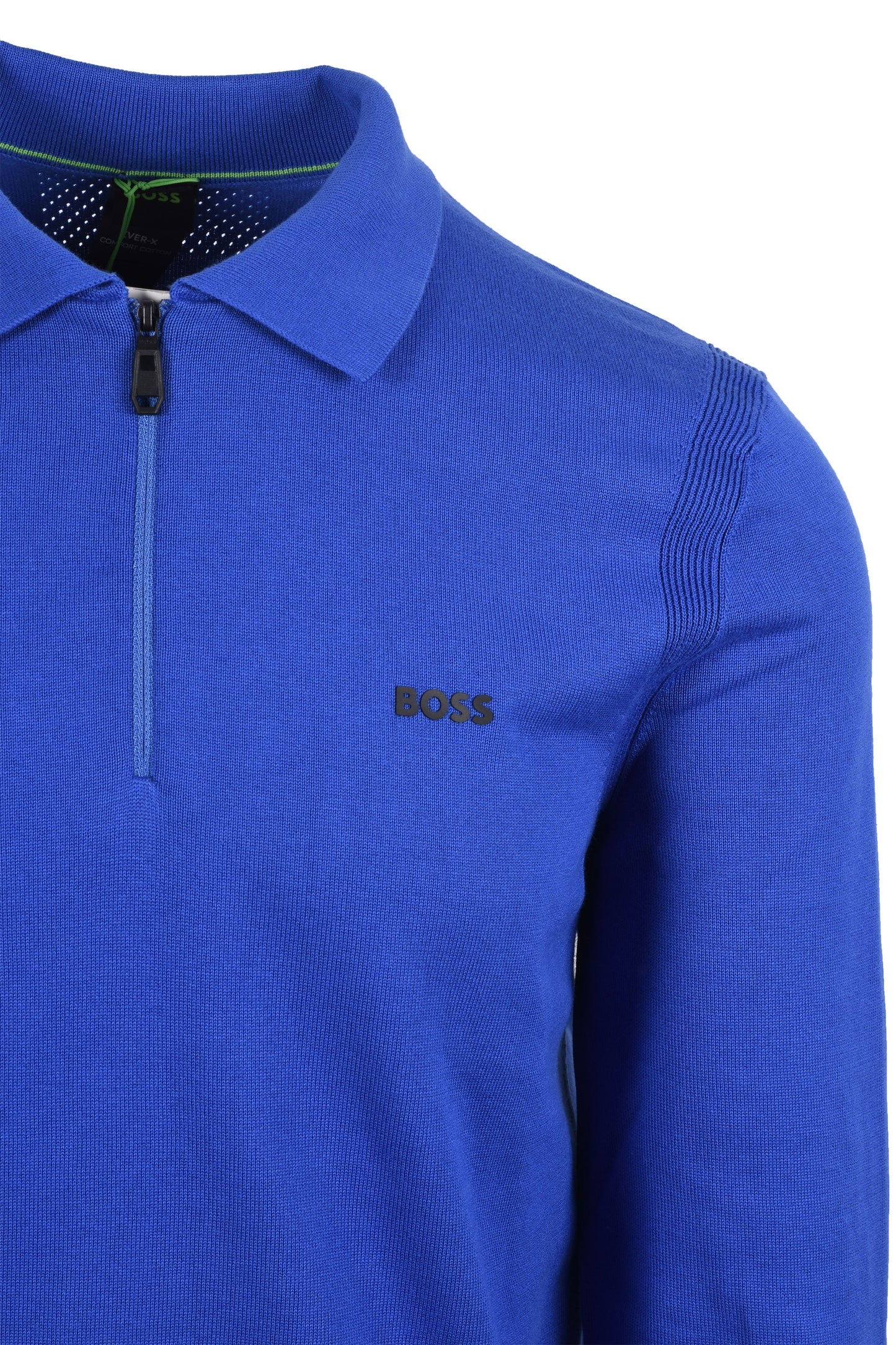 Boss Green KN Ever Knitted Polo Shirt Medium Blue