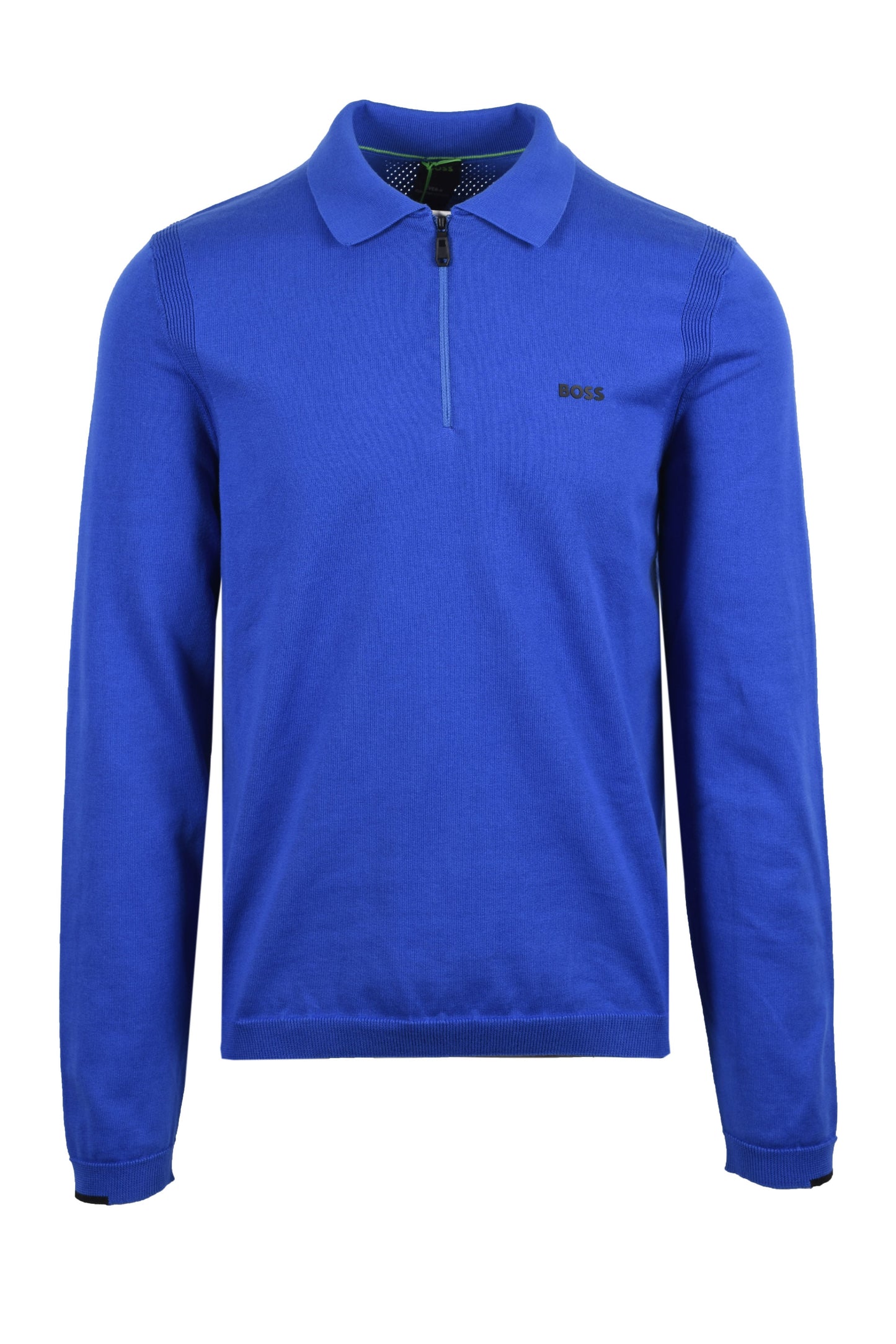 Boss Green KN Ever Knitted Polo Shirt Medium Blue