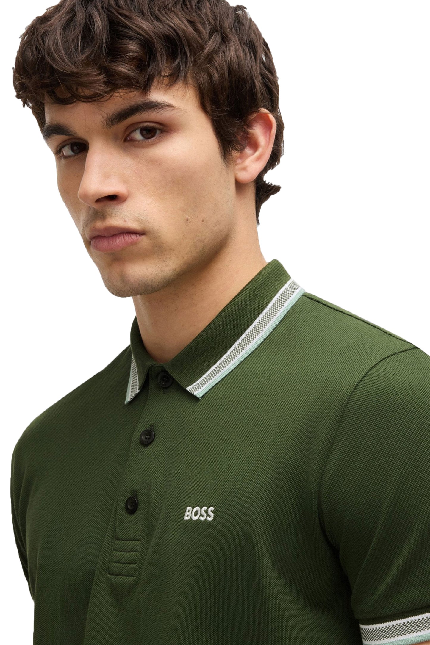 Boss Green Paddy Polo Shirt Forest Green