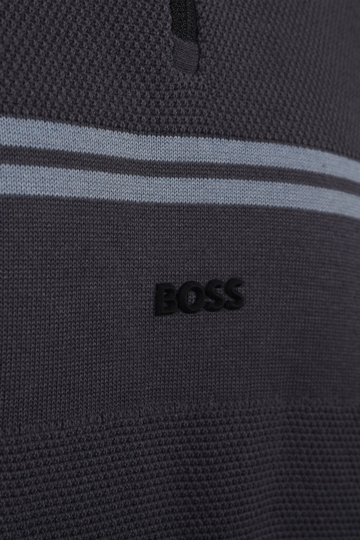 Boss Green Zone Half Zip Knitwear Dark Grey