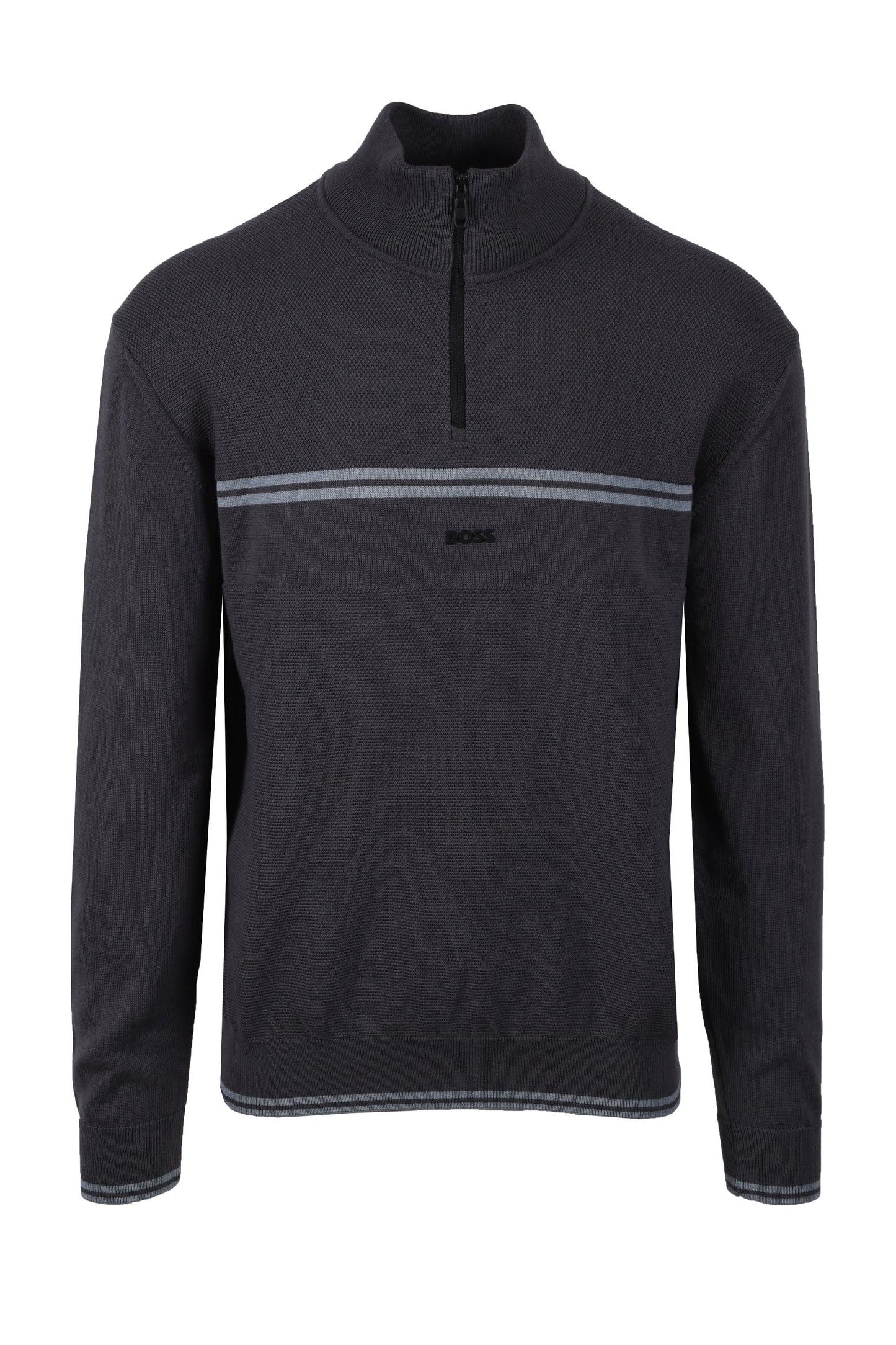 Boss Green Zone Half Zip Knitwear Dark Grey