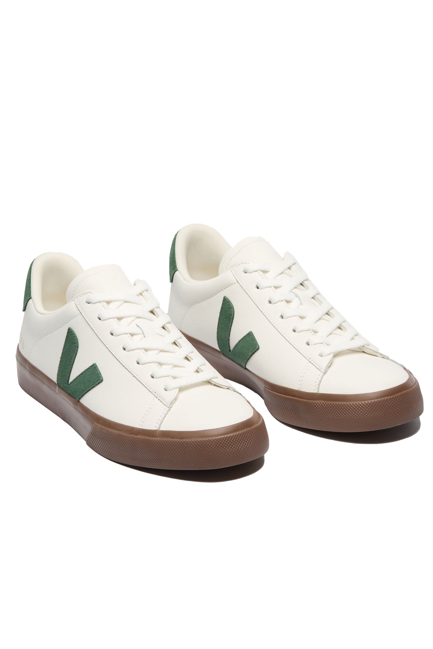 Veja Campo Leather Trainer White/Cyprus/Bark