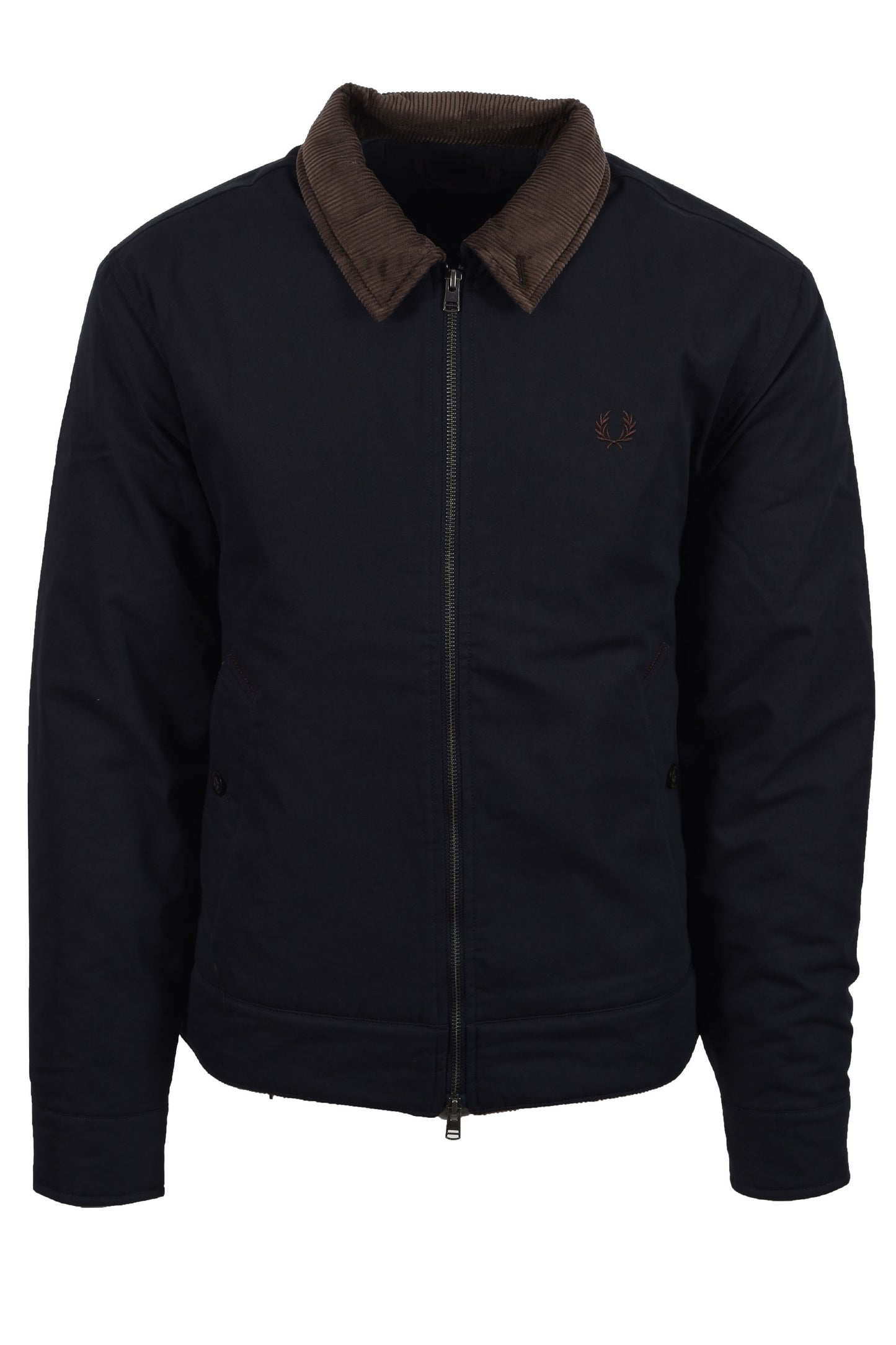 FRED PERRY COTTON CABAN JACKET NAVY