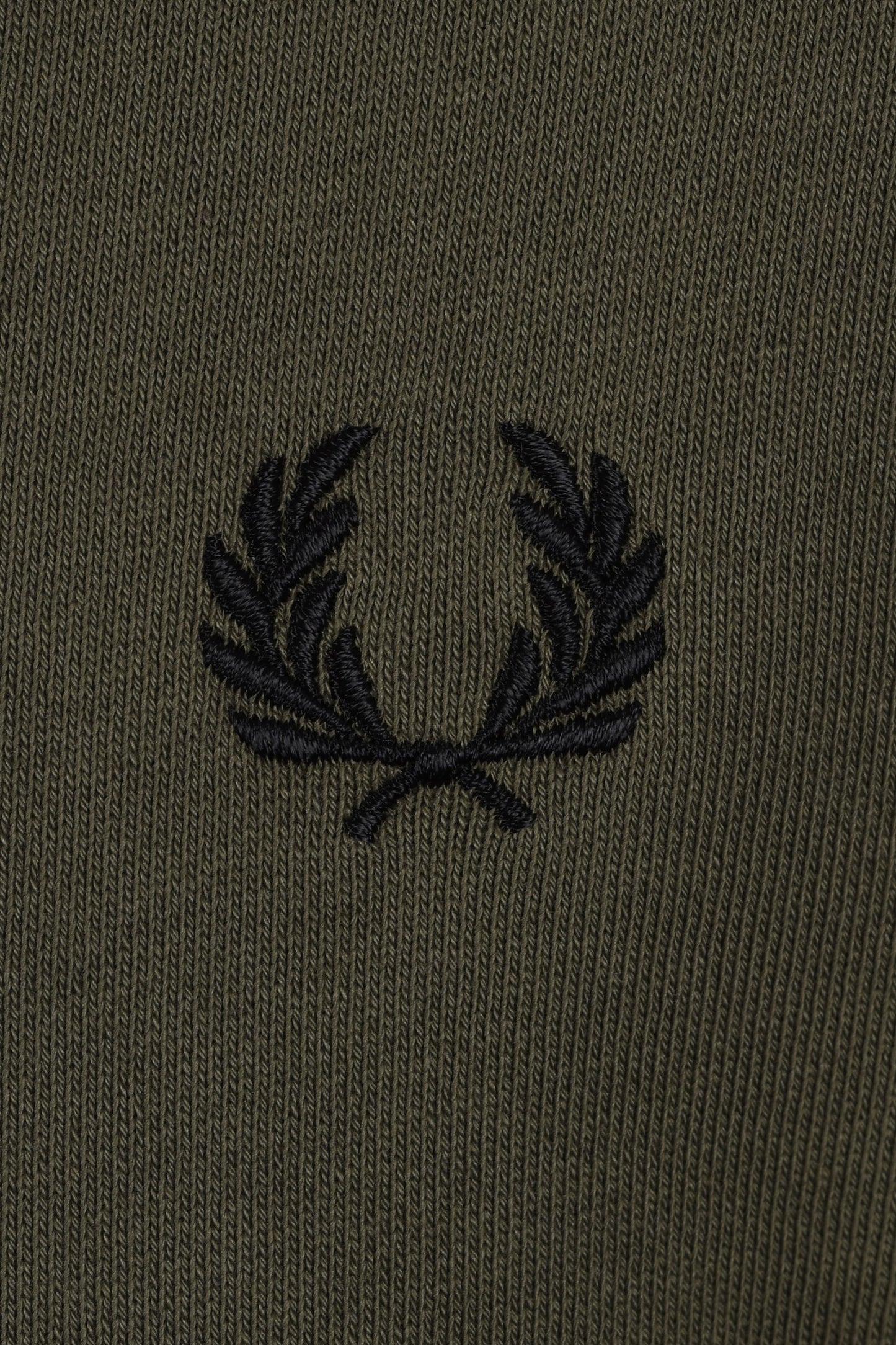 FRED PERRY CREW NECK SWEATSHIRT GREEN/ BLACK