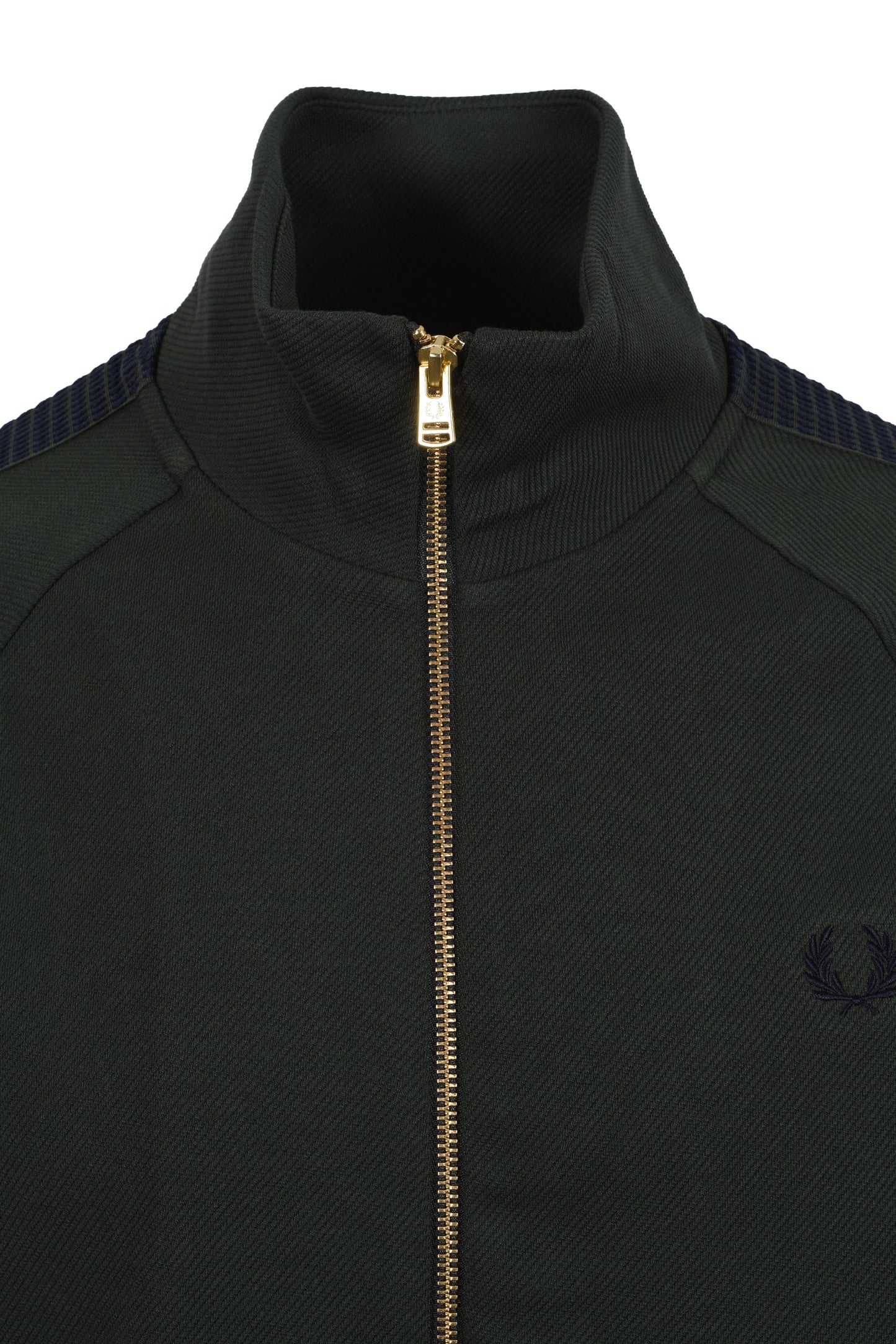 FRED PERRY DASH TAPED TRACK JACKET COURT GREEN