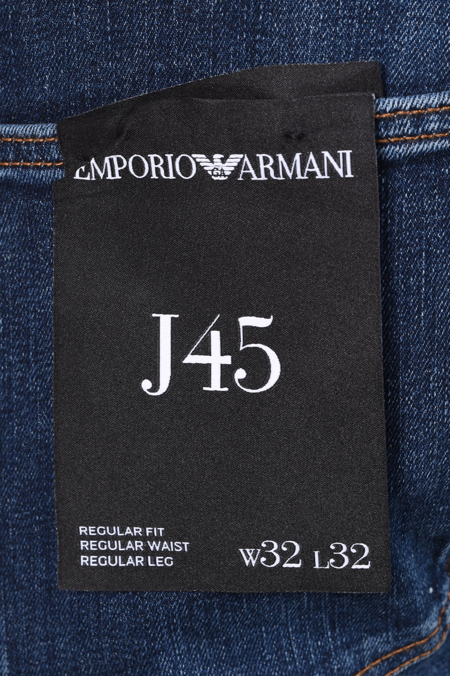 EMPORIO ARMANI J45 REGULAR FIT JEANS MEDIUM BLUE Emporio Armani Michael Stewart Menswear Jeans