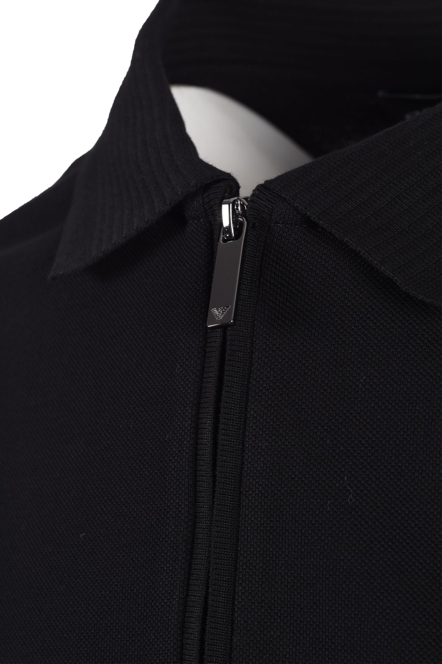 EMPORIO ARMANI PIQUE POLO BLACK Emporio Armani Michael Stewart Menswear Polo Shirts