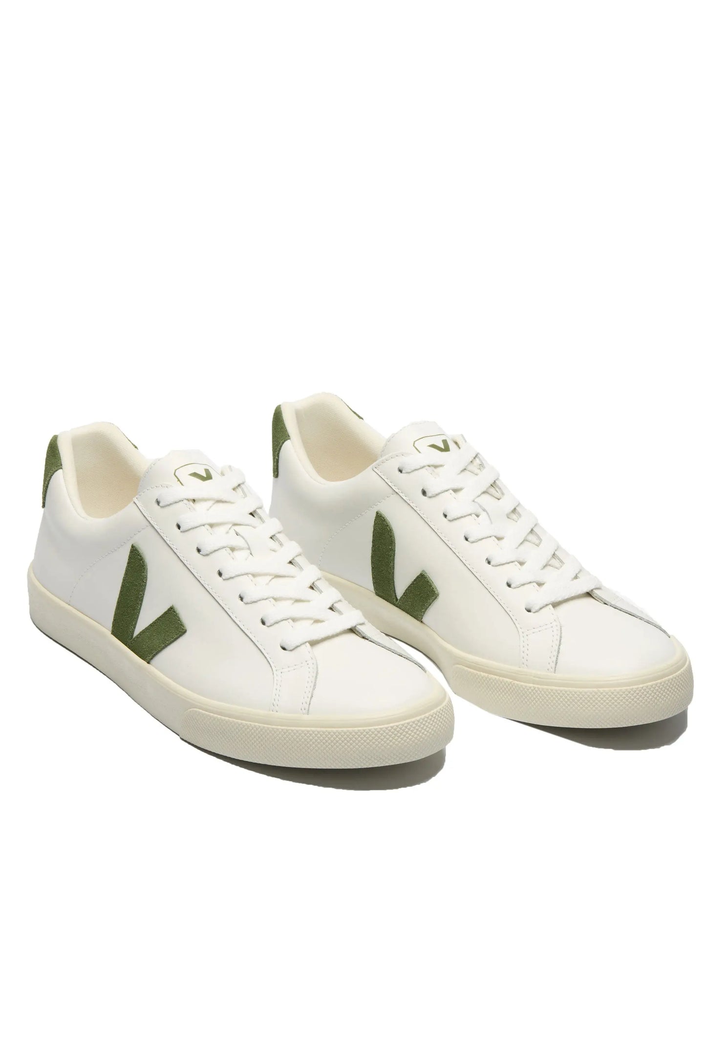 VEJA ESPLAR LOGO LEATHER TRAINER EXTRA-WHITE_KIWI Veja