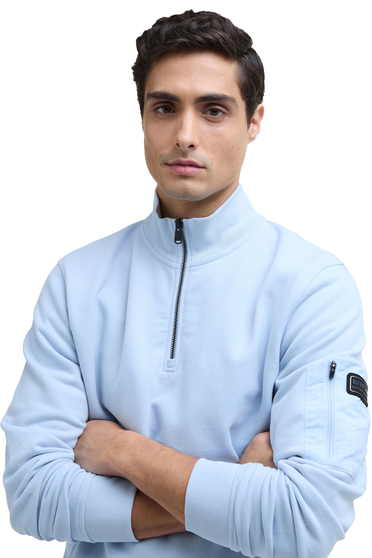 BARBOUR INTERNATIONAL EWAN FUNNEL NECK SWEATSHIRT HERITAGE BLUE