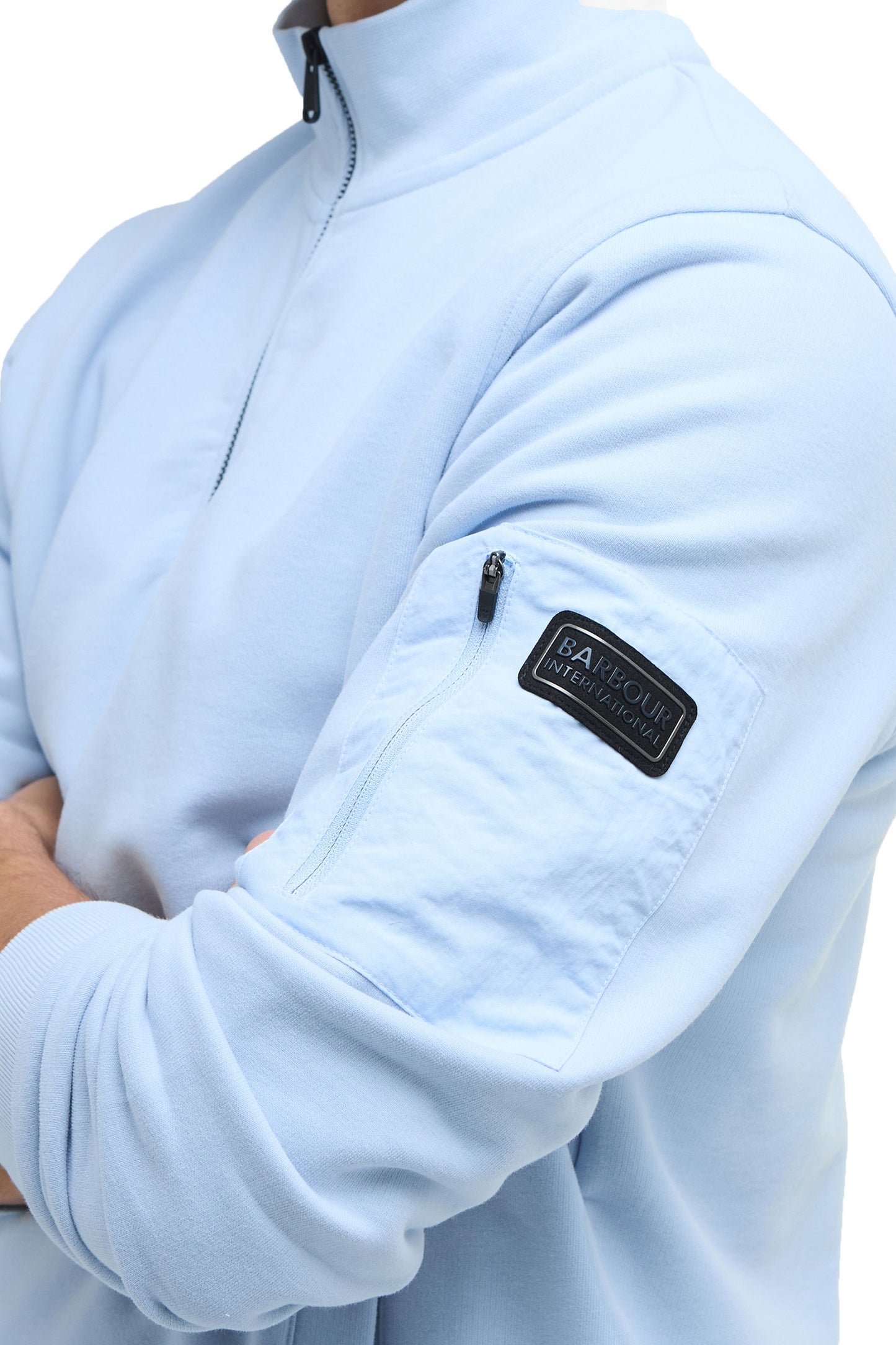 BARBOUR INTERNATIONAL EWAN FUNNEL NECK SWEATSHIRT HERITAGE BLUE