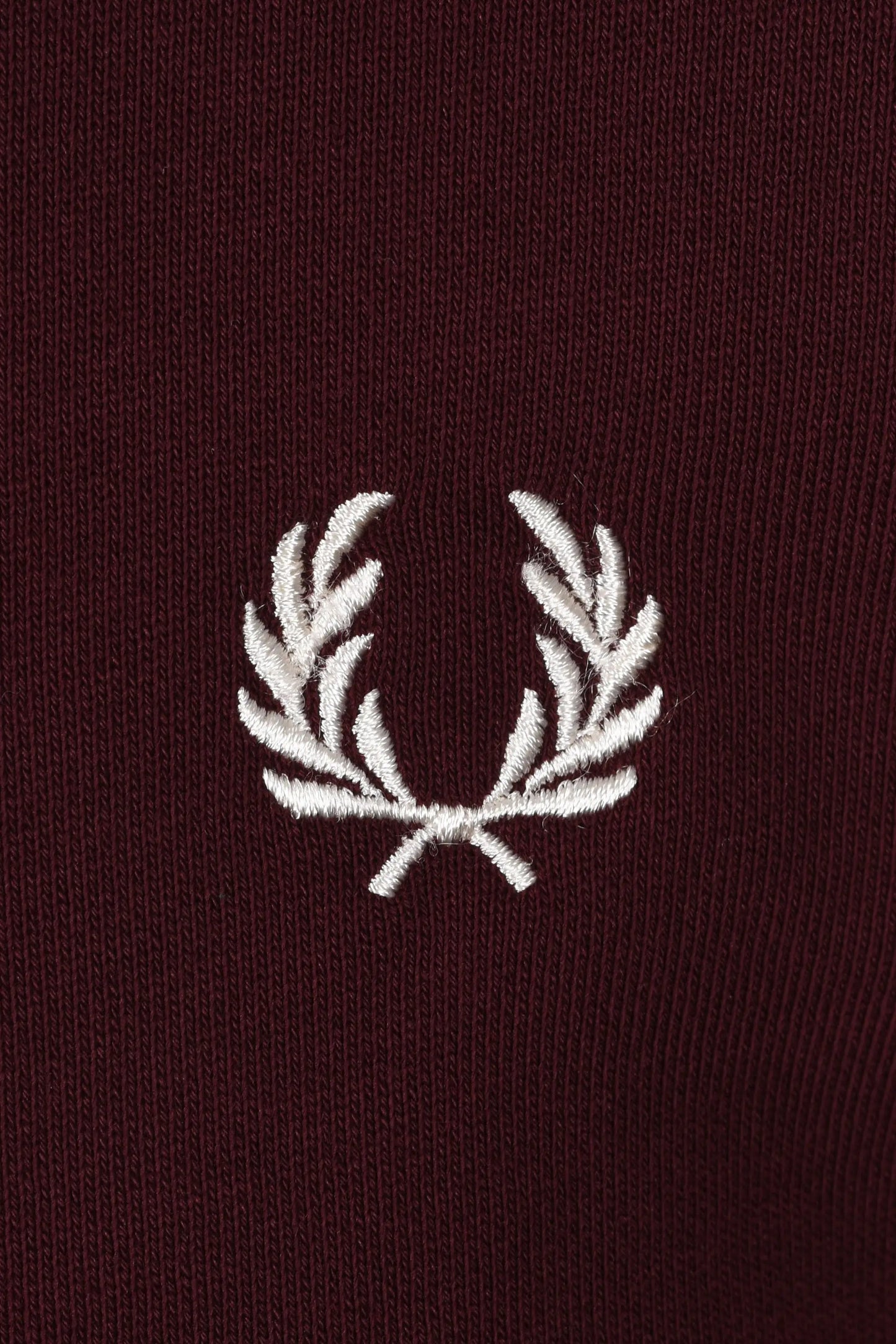 FRED PERRY HALF ZIP SWEATSHIRT OXBLOOD/ECRU Fred Perry