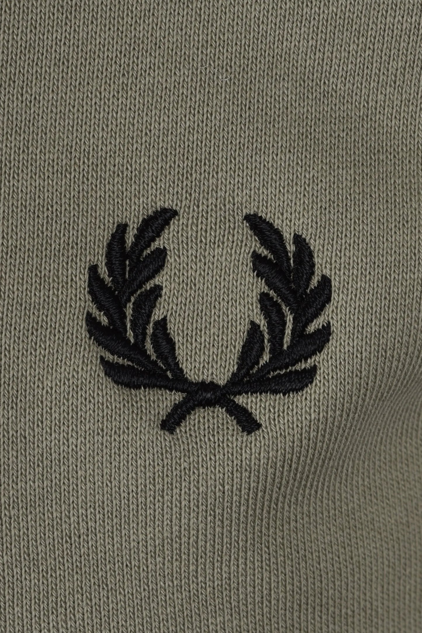 FRED PERRY HALF ZIP SWEATSHIRT SEAGRASS/BLACK Fred Perry