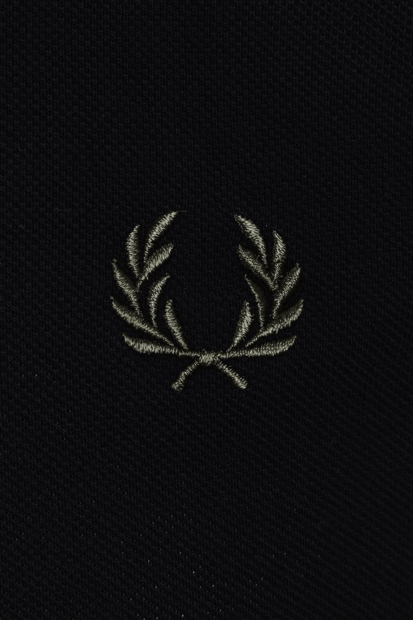 FRED PERRY STRIPED CUFF T-SHIRT BLACK