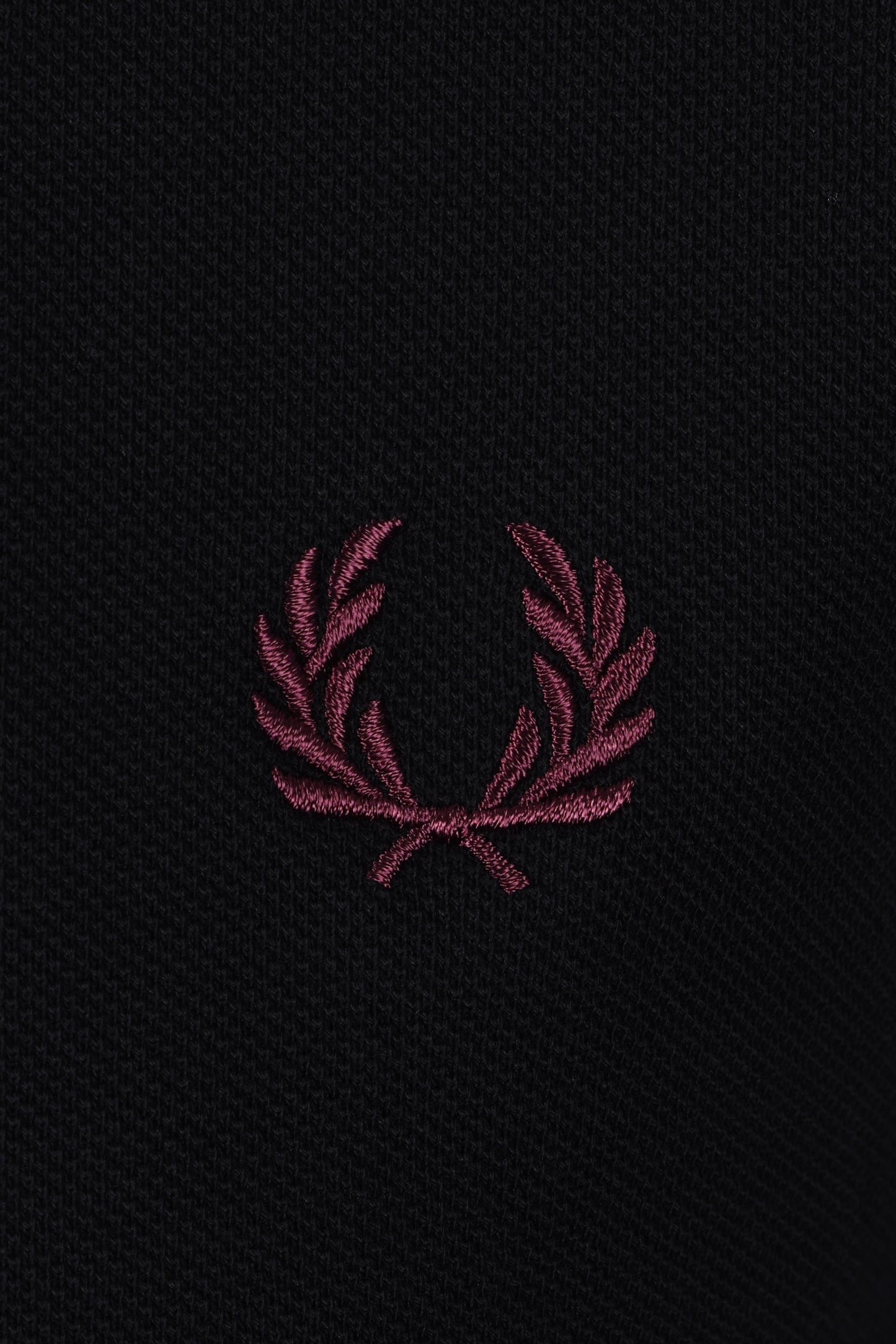 FRED PERRY TWIN TIPPED POLO BLACK/PLUM Fred Perry Michael Stewart Menswear Polo Shirts