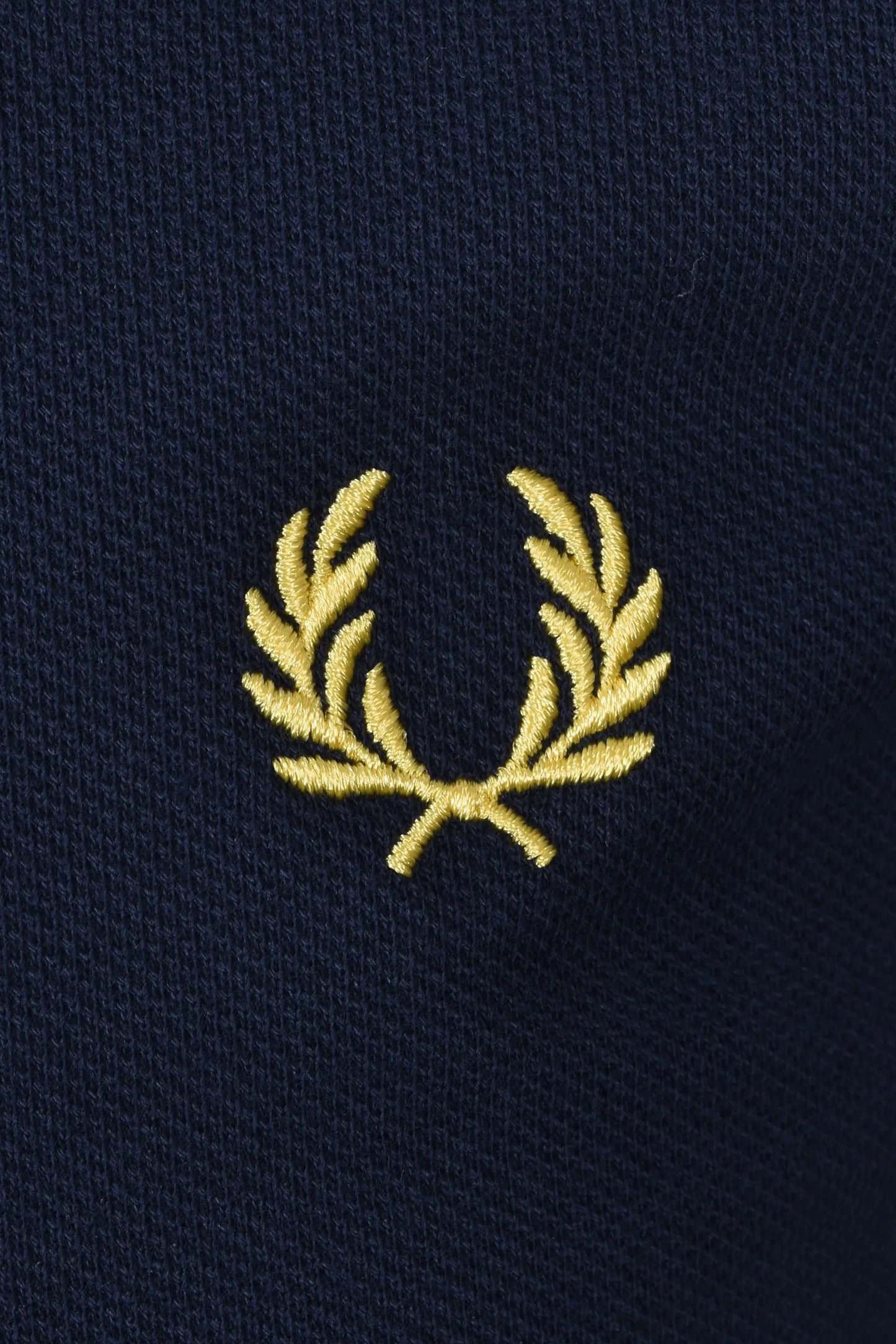 FRED PERRY TWIN TIPPED POLO TENNIS BLUE/LEMON BARLEY Fred Perry