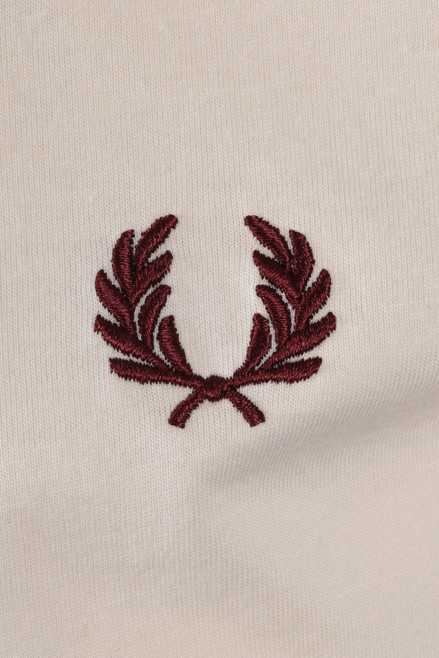 FRED PERRY TWIN TIPPED T-SHIRT ECRU/COURT BLUE/OXBLOOD